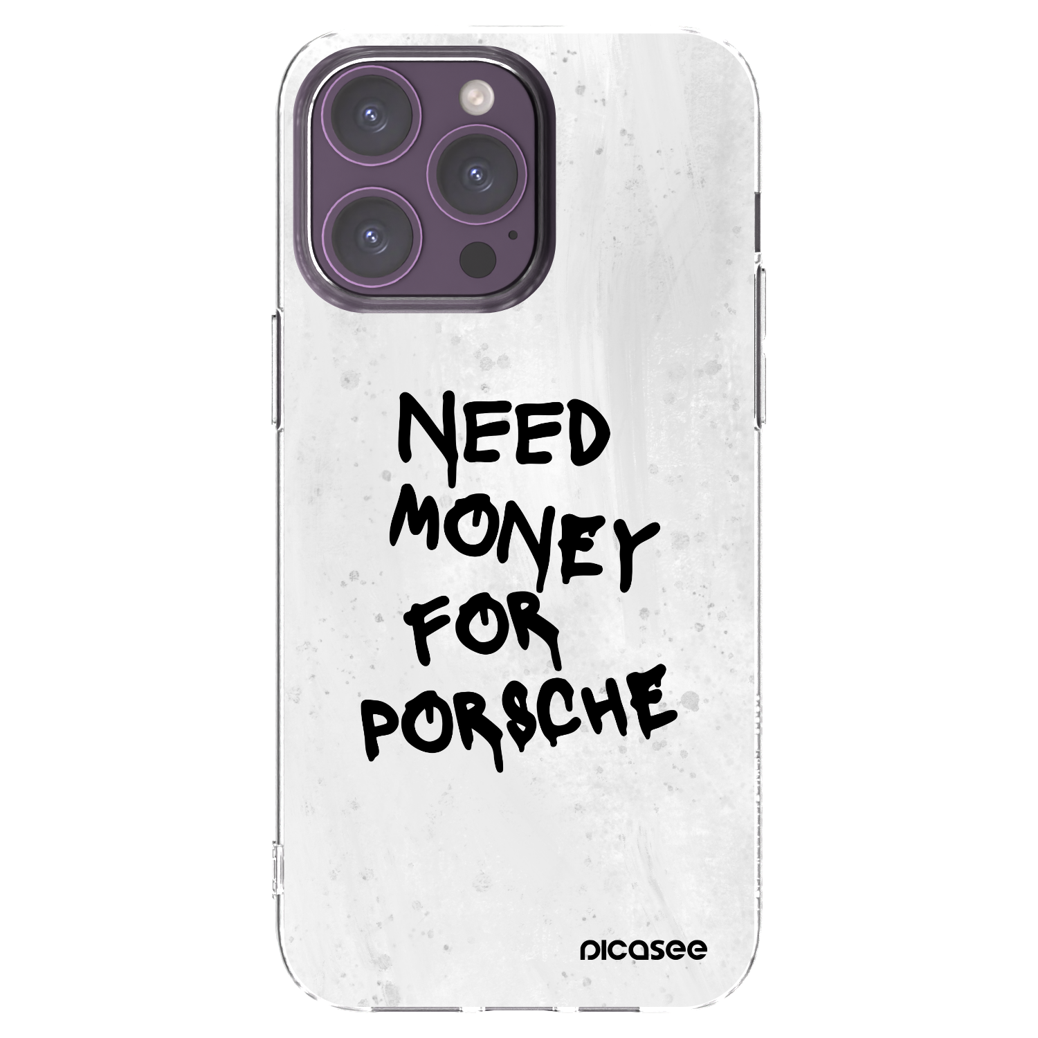 Picasee silikonový průhledný obal pro Apple iPhone 14 Pro Max - White Dollar