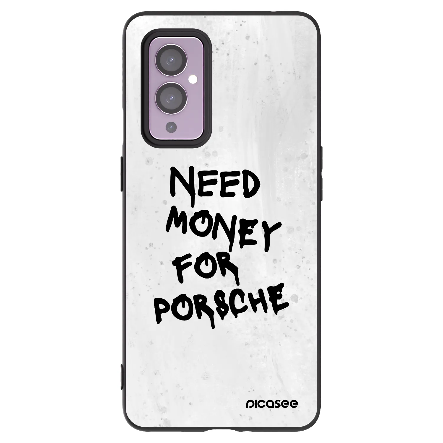 Picasee silikonový černý obal pro OnePlus 9 - White Dollar