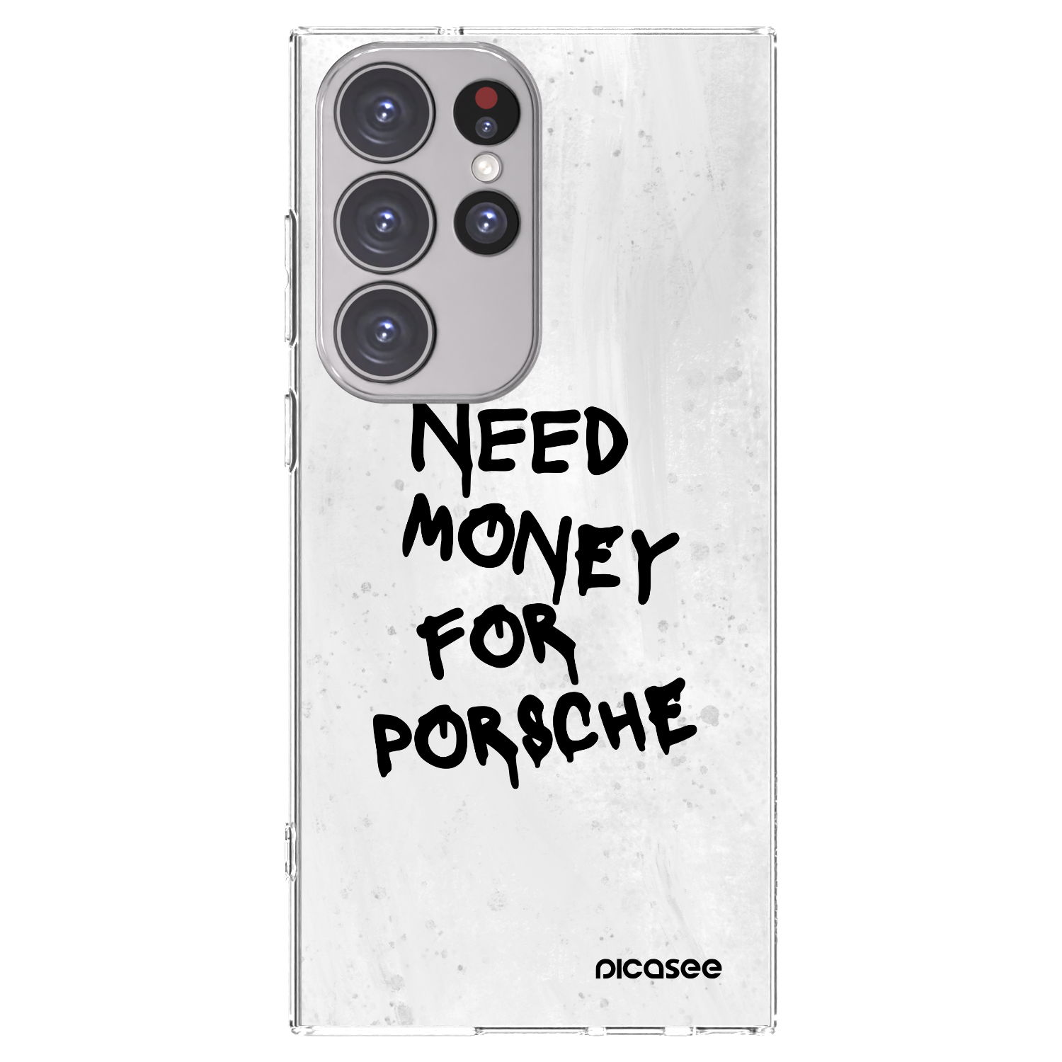Picasee silikonový průhledný obal pro Samsung Galaxy S23 Ultra 5G - White Dollar