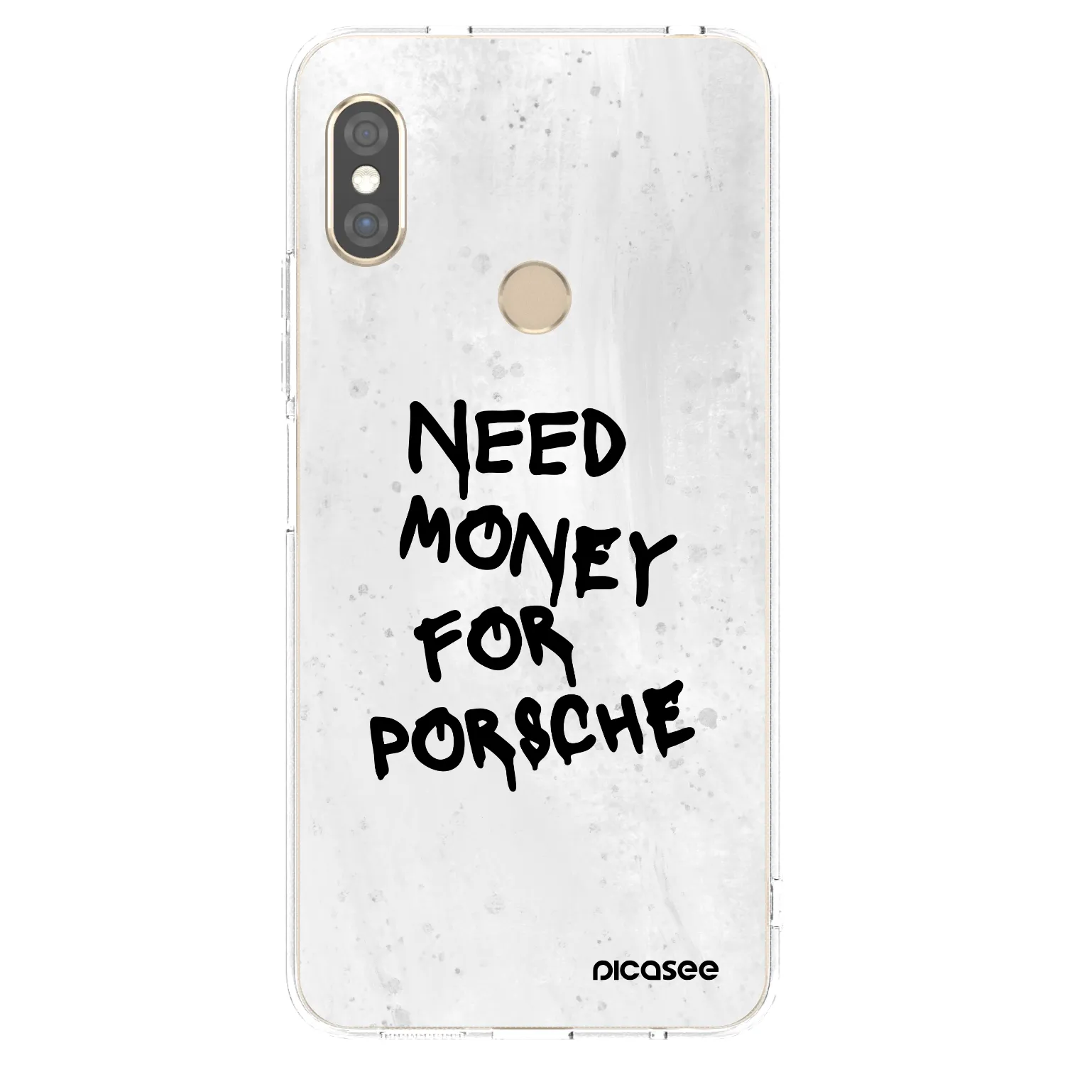 Picasee silikonový průhledný obal pro Xiaomi Redmi Note 5 Global - White Dollar