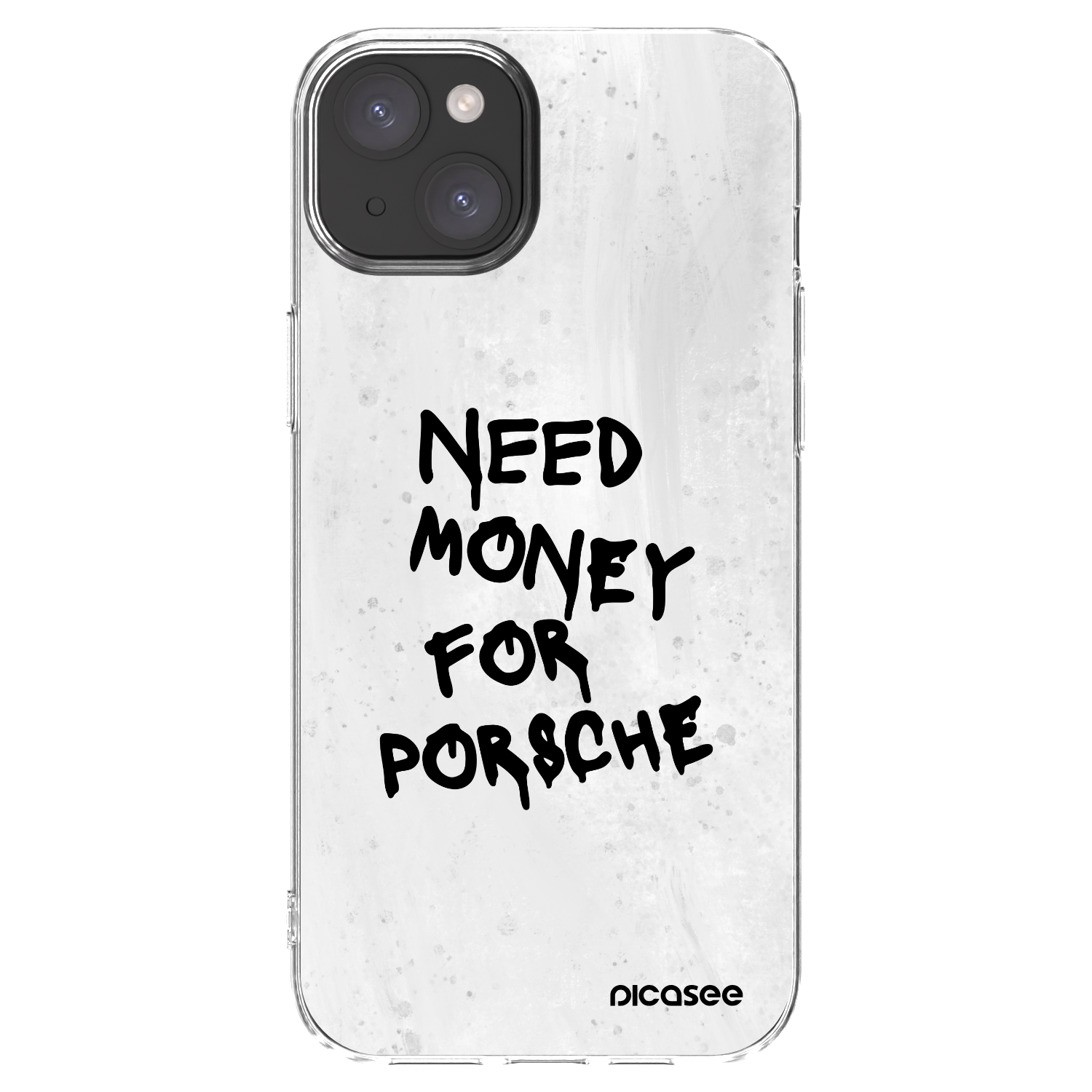 Picasee silikonový průhledný obal pro Apple iPhone 15 Plus - White Dollar