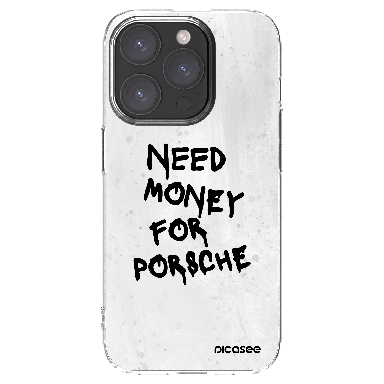 Picasee silikonový průhledný obal pro Apple iPhone 15 Pro - White Dollar