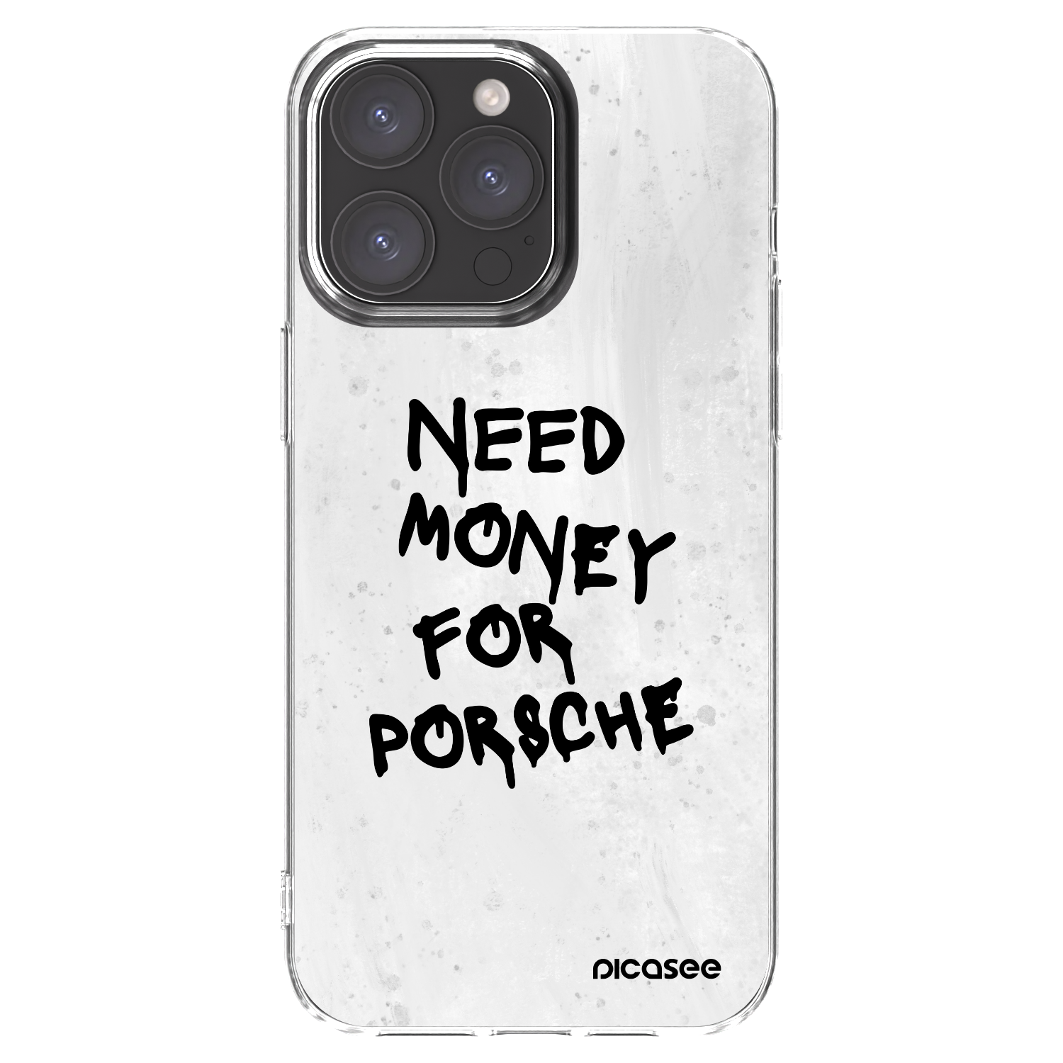 Picasee silikonový průhledný obal pro Apple iPhone 15 Pro Max - White Dollar