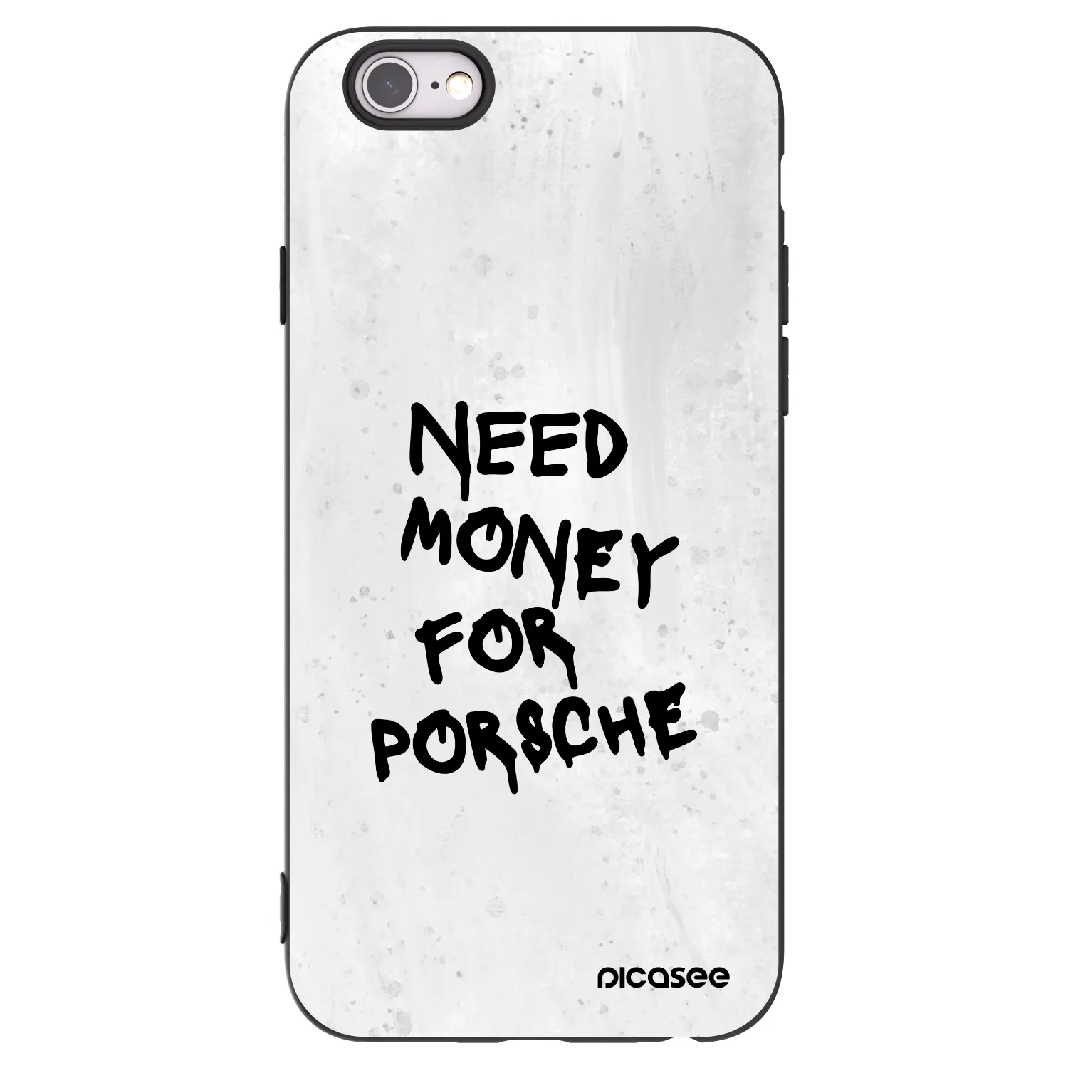 Picasee silikonový černý obal pro Apple iPhone 6/6S - White Dollar