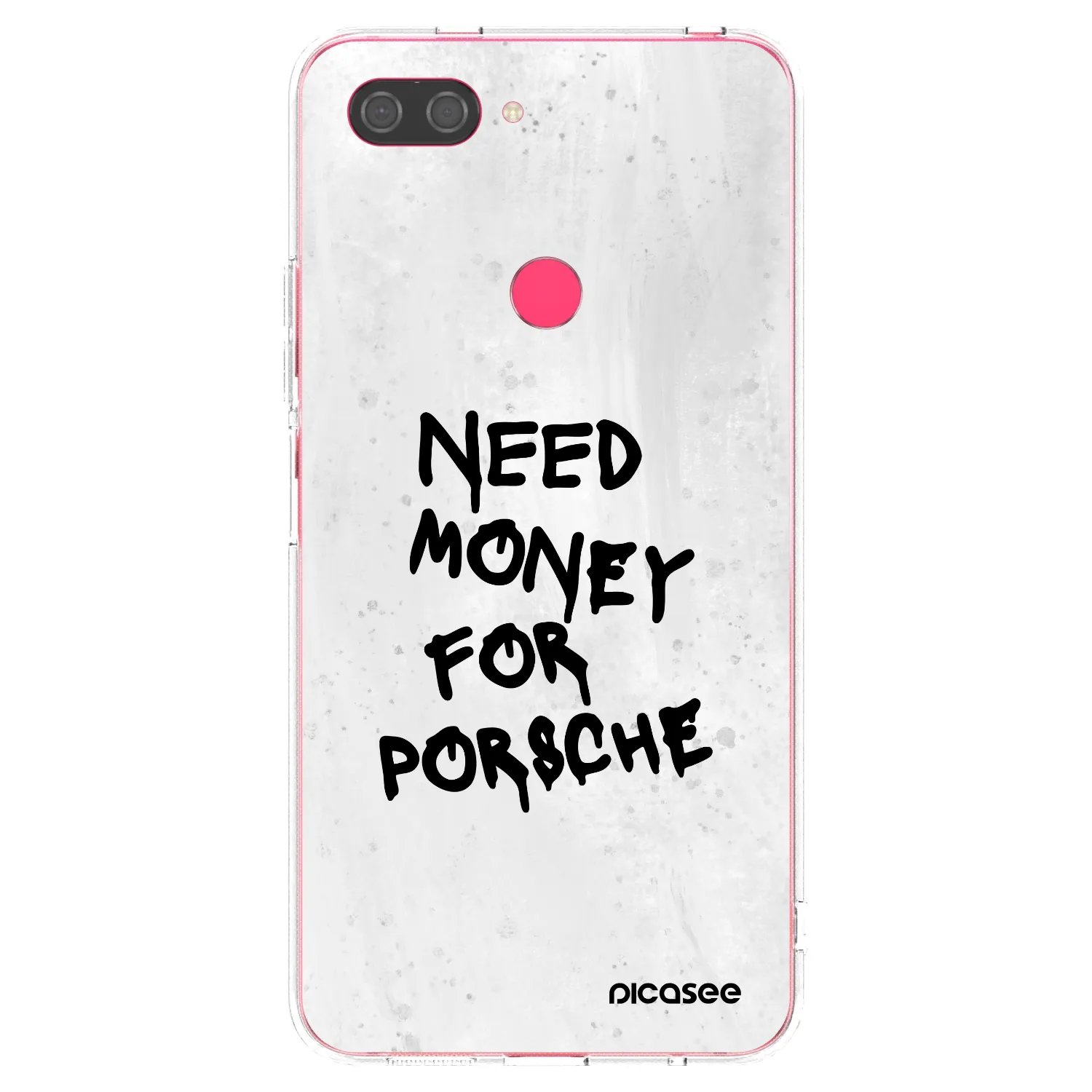 Picasee silikonový průhledný obal pro Xiaomi Mi 8 Lite - White Dollar
