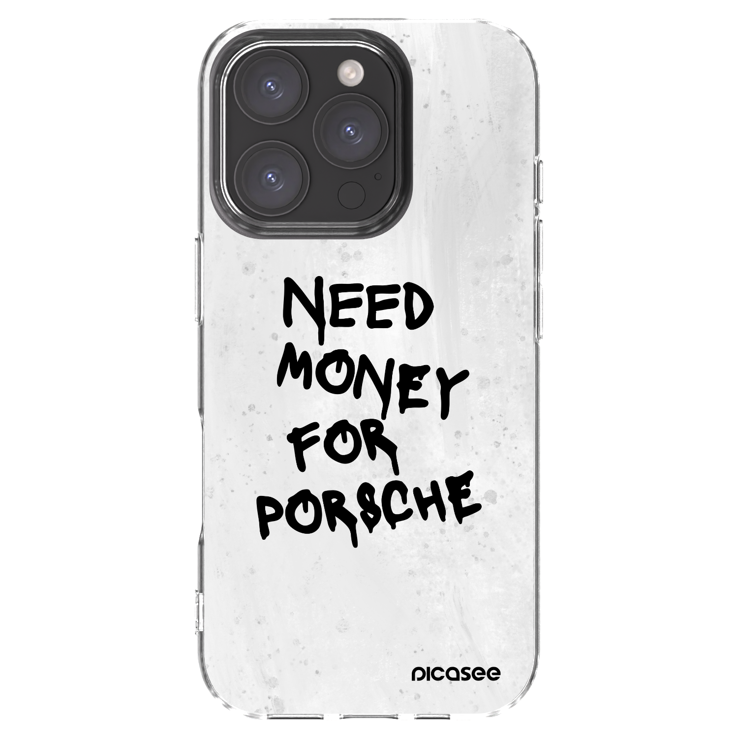 Picasee silikonový průhledný obal pro Apple iPhone 16 Pro - White Dollar