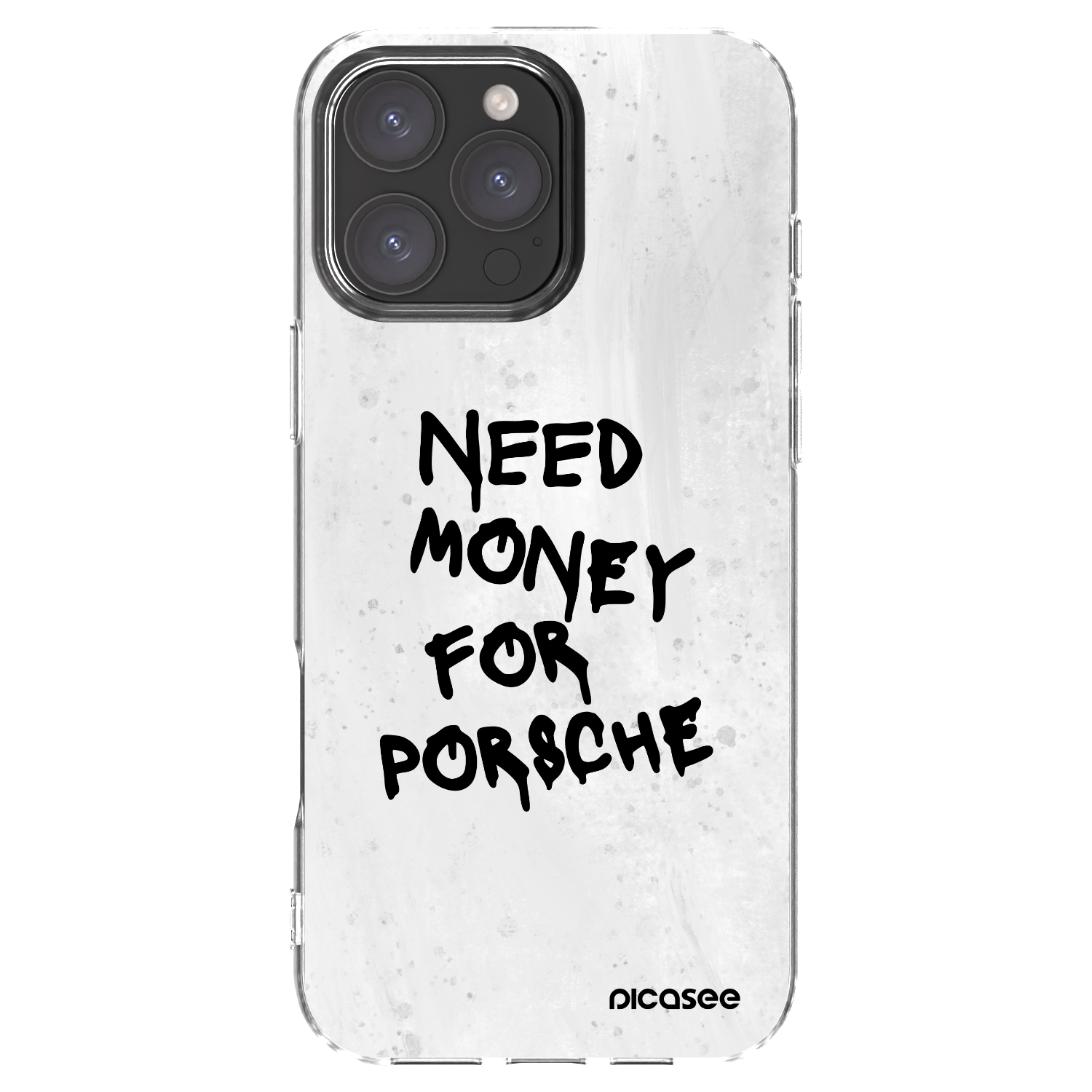 Picasee silikonový průhledný obal pro Apple iPhone 16 Pro Max - White Dollar