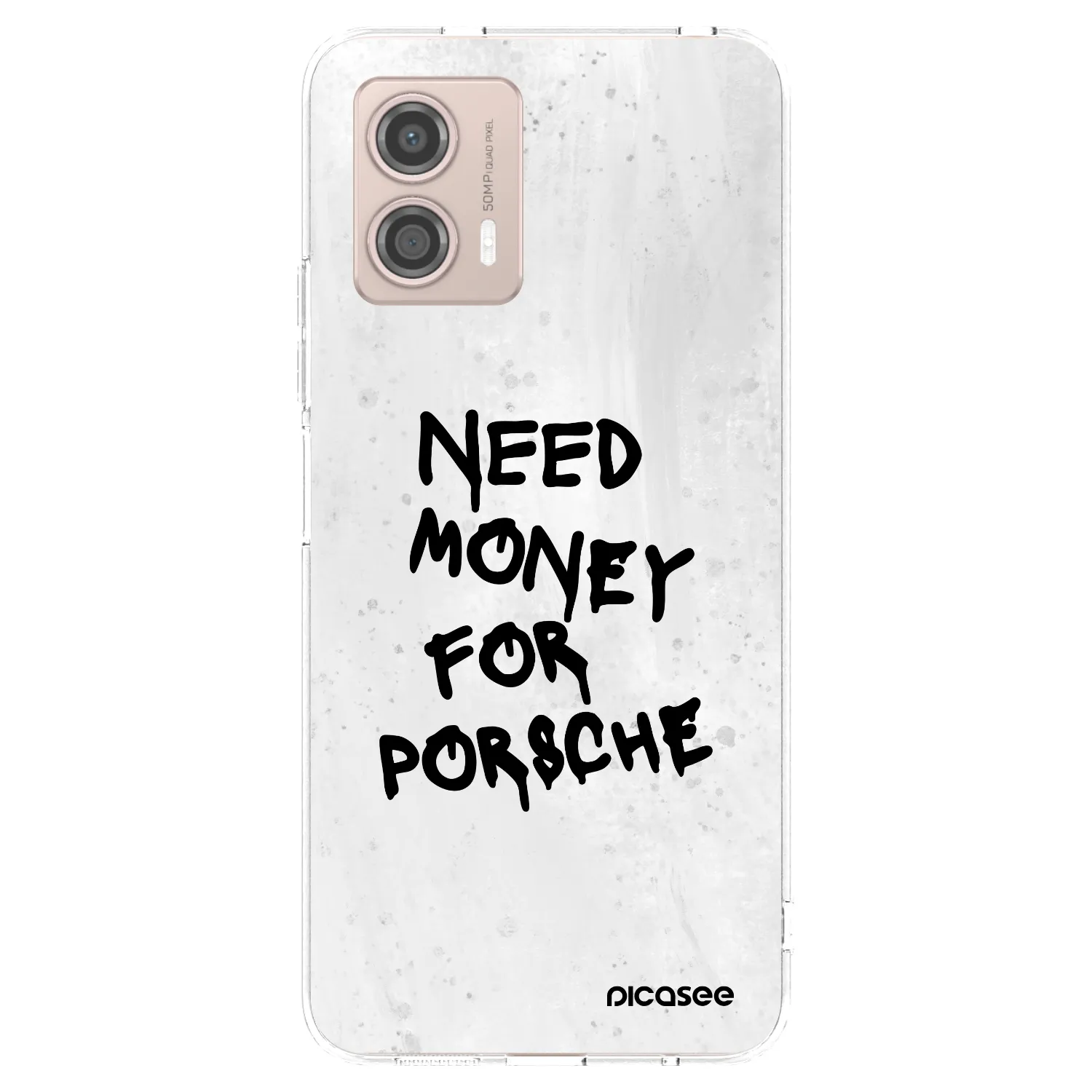 Picasee silikonový průhledný obal pro Motorola Moto G53 5G - White Dollar