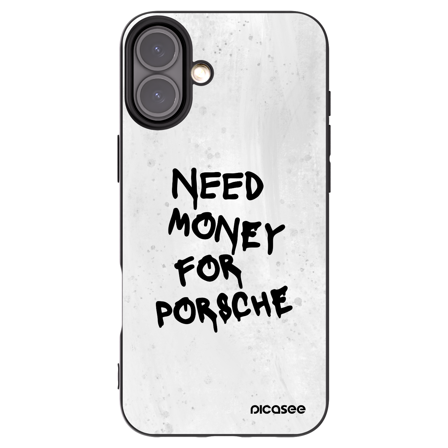 Picasee silikonový černý obal pro Apple iPhone 16 Plus - White Dollar