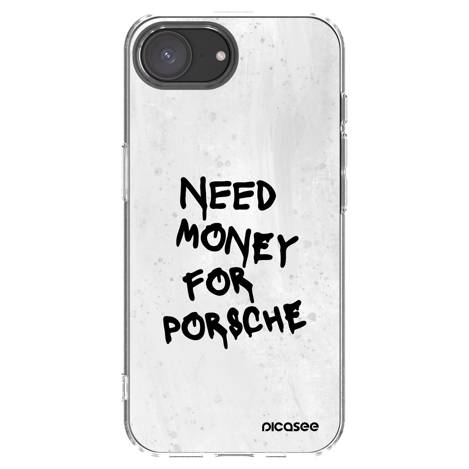 Picasee silikonový průhledný obal pro Apple iPhone 16e - White Dollar