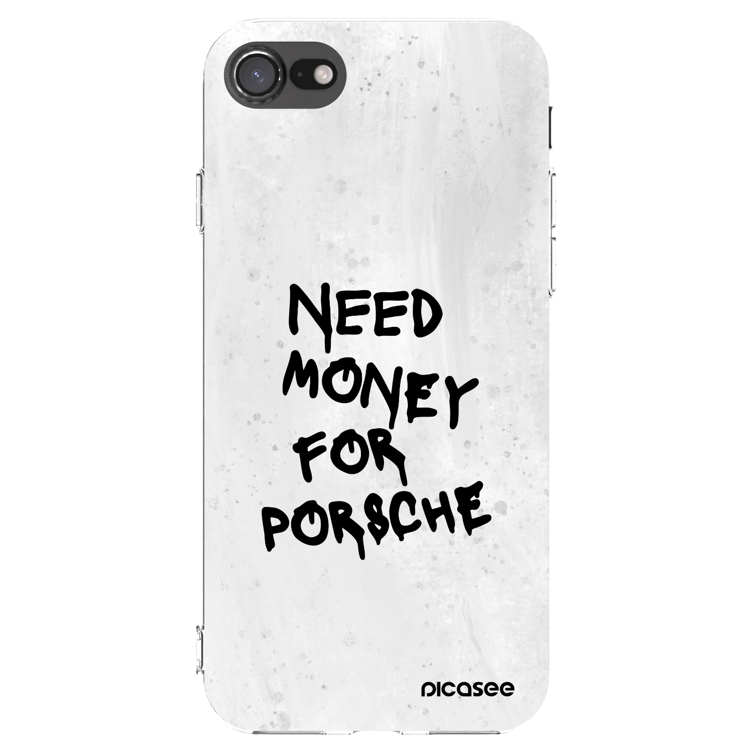 Picasee silikonový průhledný obal pro Apple iPhone 7 - White Dollar
