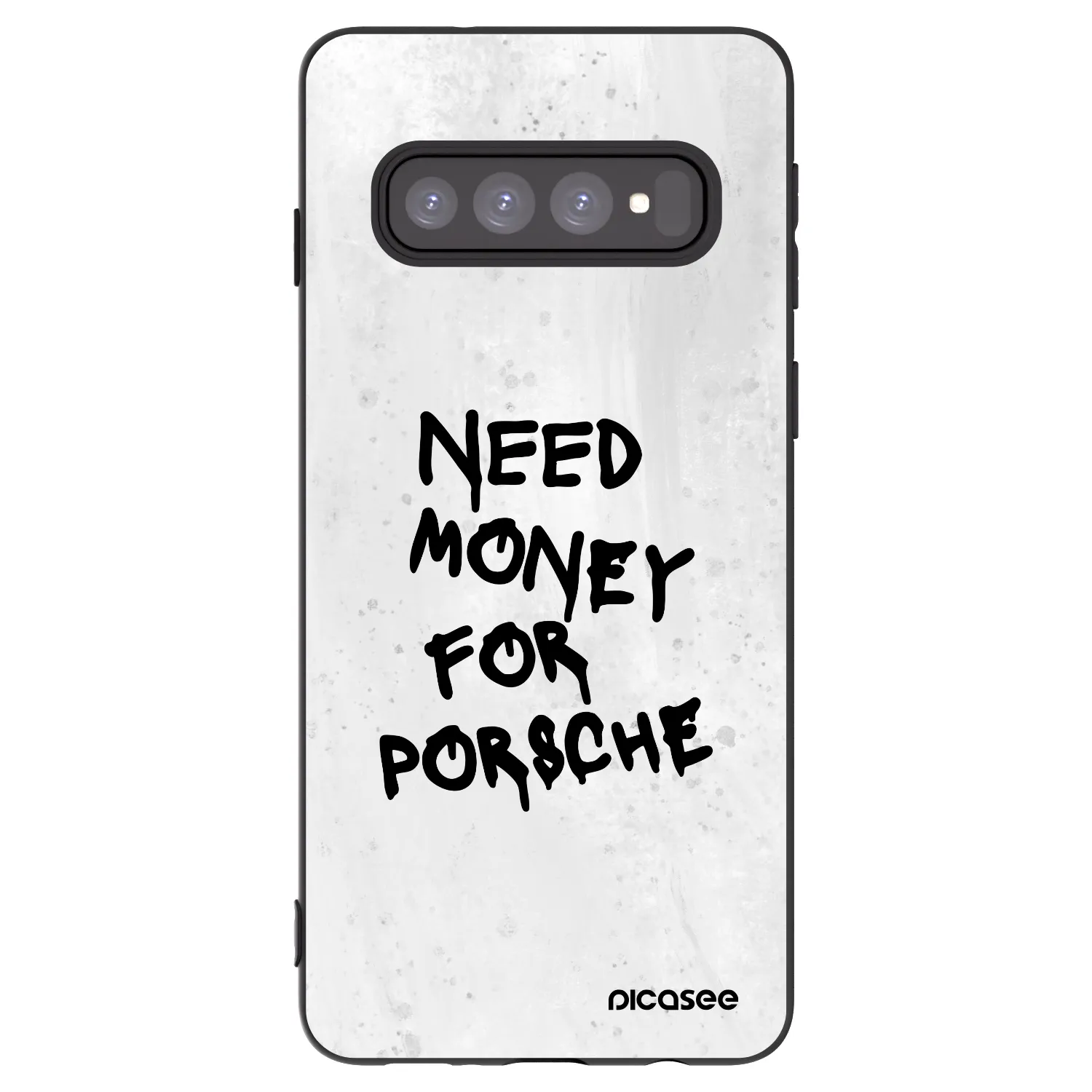 Picasee silikonový černý obal pro Samsung Galaxy S10 G973 - White Dollar