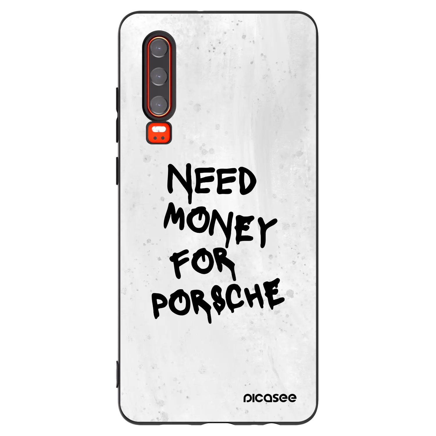 Picasee silikonový černý obal pro Huawei P30 - White Dollar