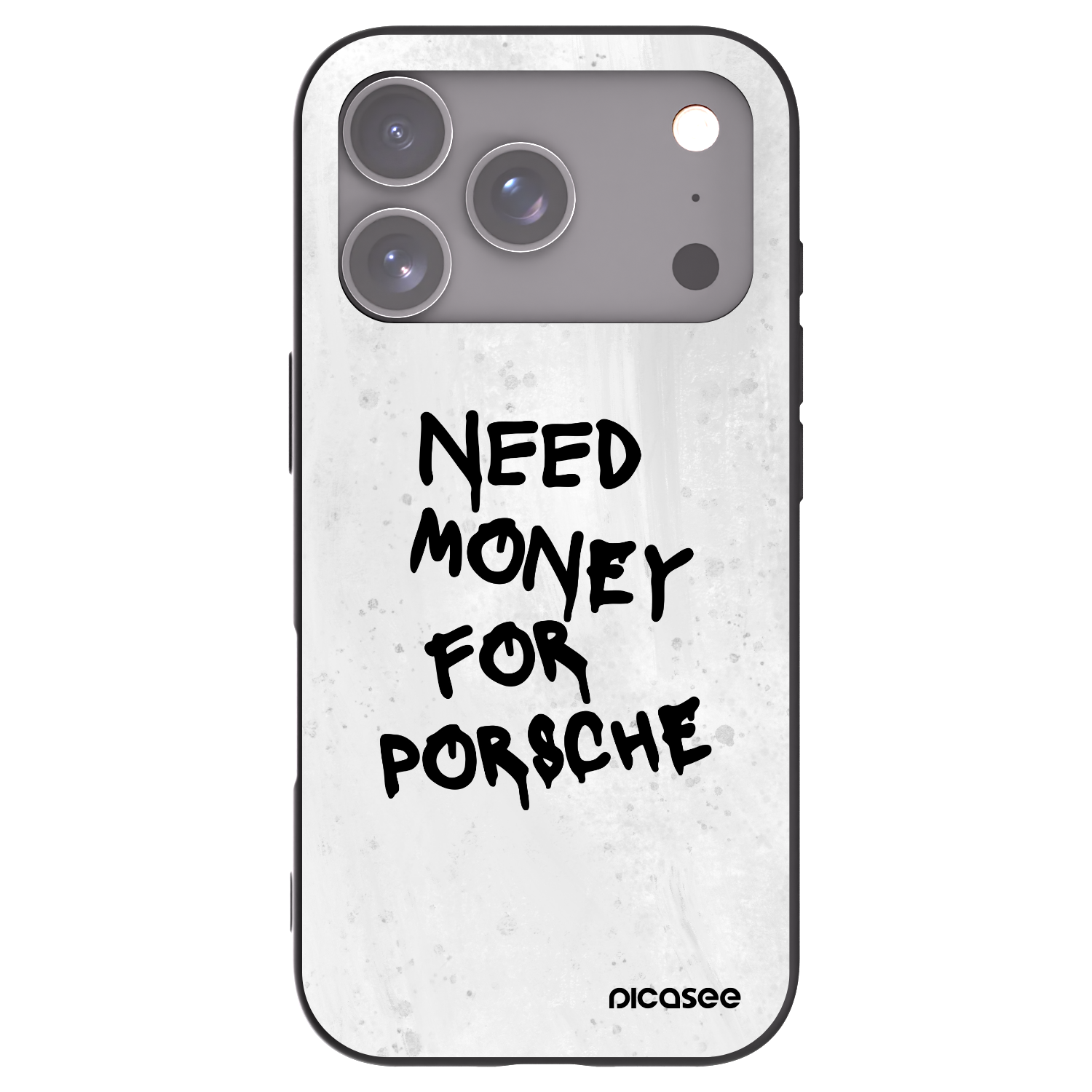 Picasee silikonový černý obal pro Apple iPhone 17 Pro - White Dollar