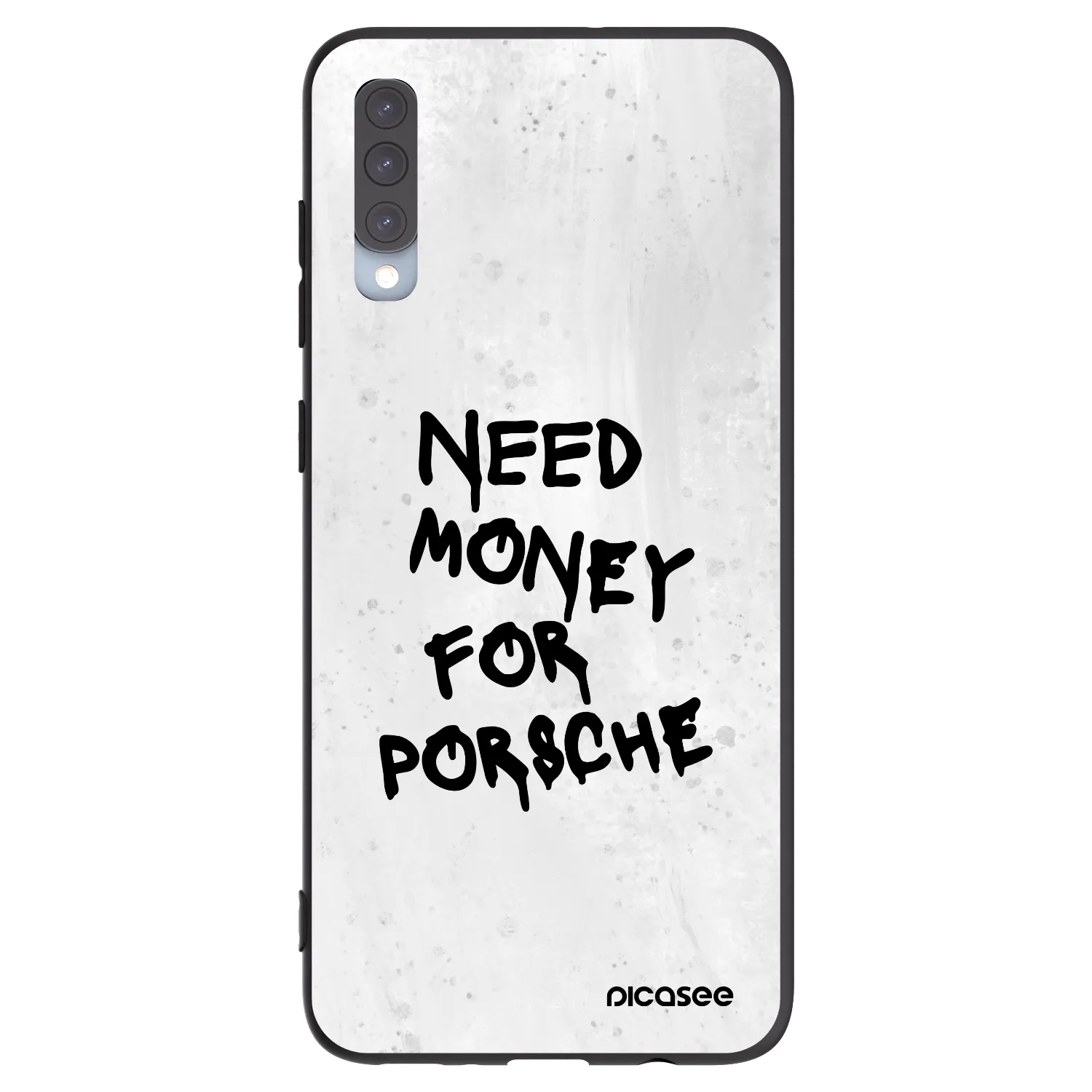Picasee silikonový černý obal pro Samsung Galaxy A70 A705F - White Dollar