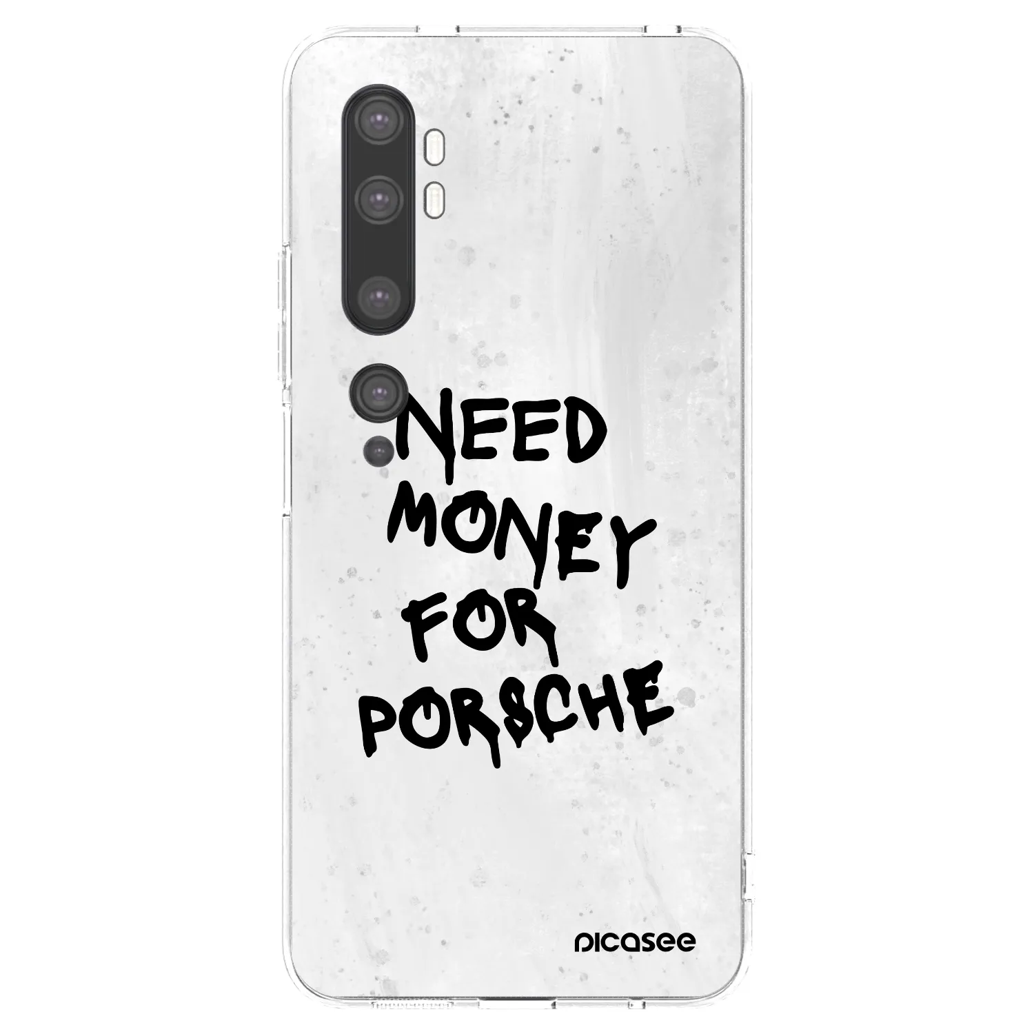 Picasee silikonový průhledný obal pro Xiaomi Mi Note 10 (Pro) - White Dollar