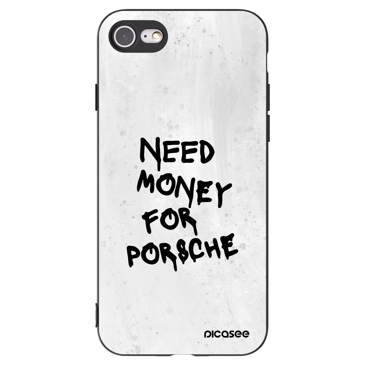 Picasee silikonový černý obal pro Apple iPhone SE 2020 - White Dollar