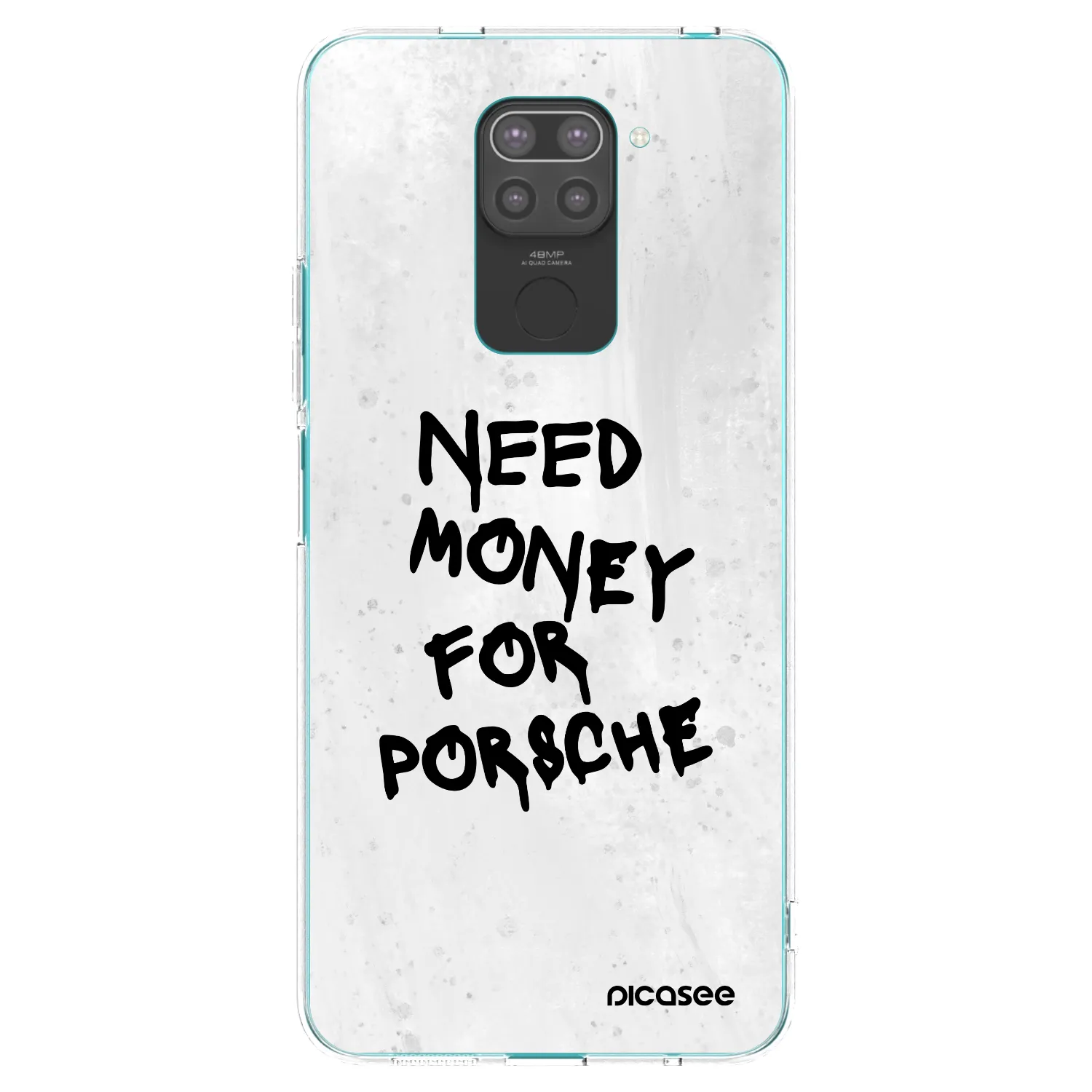 Picasee silikonový černý obal pro Xiaomi Redmi Note 9 - White Dollar