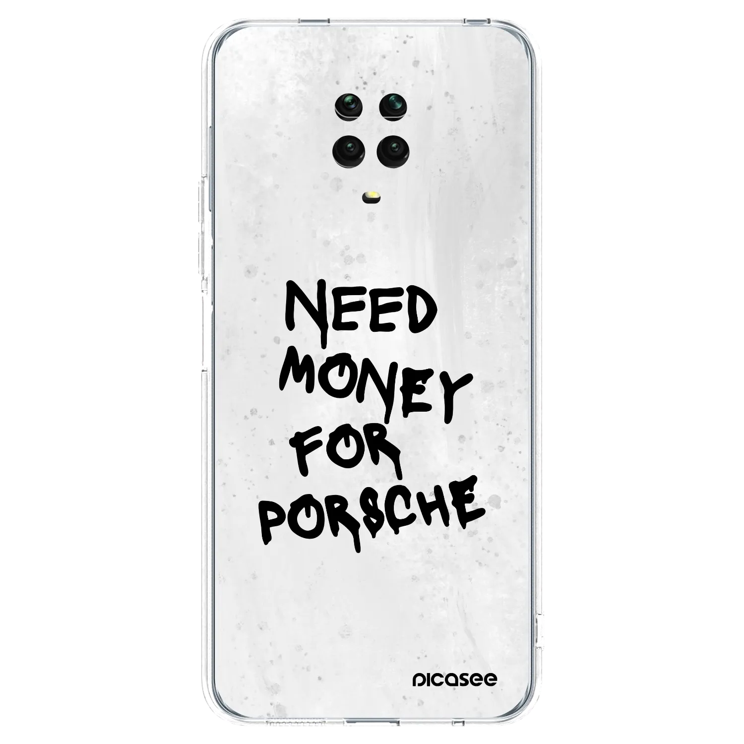 Picasee silikonový průhledný obal pro Xiaomi Redmi Note 9S - White Dollar