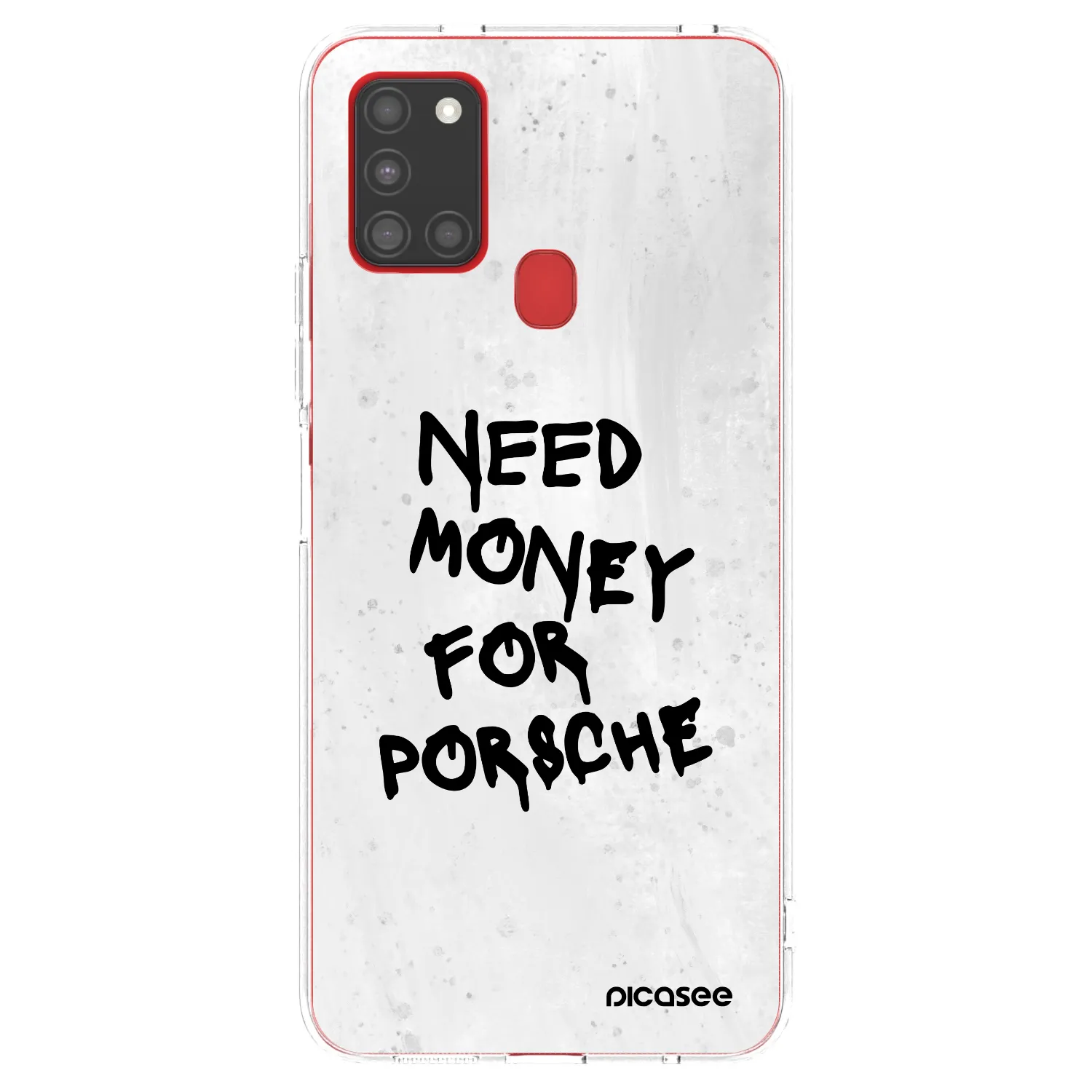 Picasee silikonový průhledný obal pro Samsung Galaxy A21s - White Dollar