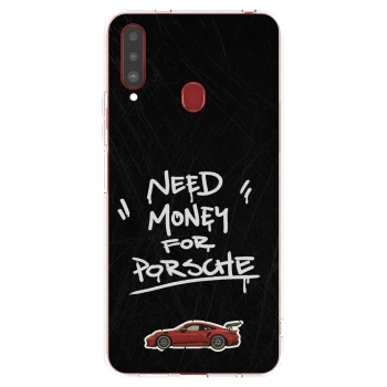 Picasee silikonový průhledný obal pro Samsung Galaxy A20s - Dark Racer