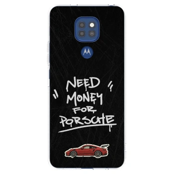 Picasee silikonový průhledný obal pro Motorola Moto G9 Play - Dark Racer