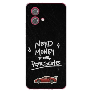 Picasee silikonový průhledný obal pro Motorola Moto G84 5G - Dark Racer