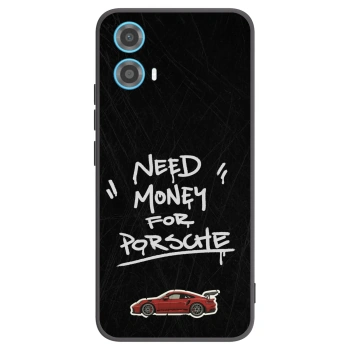 Picasee silikonový černý obal pro Motorola Moto G34 5G - Dark Racer
