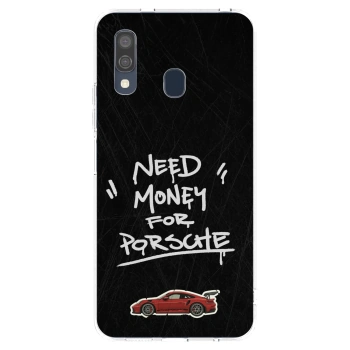 Picasee silikonový průhledný obal pro Samsung Galaxy A40 A405F - Dark Racer