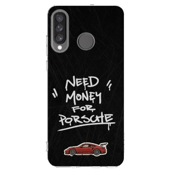 Picasee silikonový průhledný obal pro Huawei P30 Lite - Dark Racer