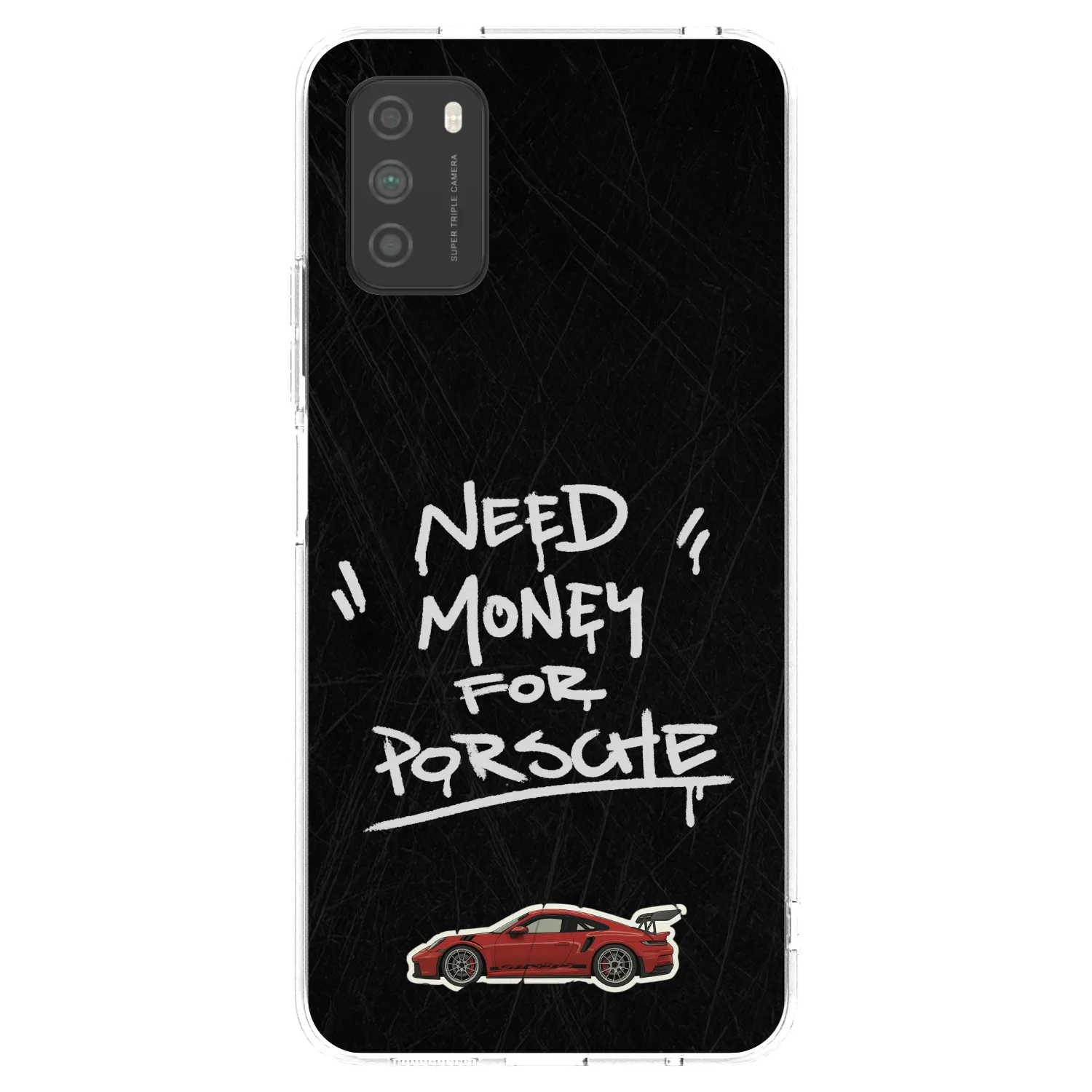 Picasee silikonový průhledný obal pro Xiaomi Poco M3 - Dark Racer