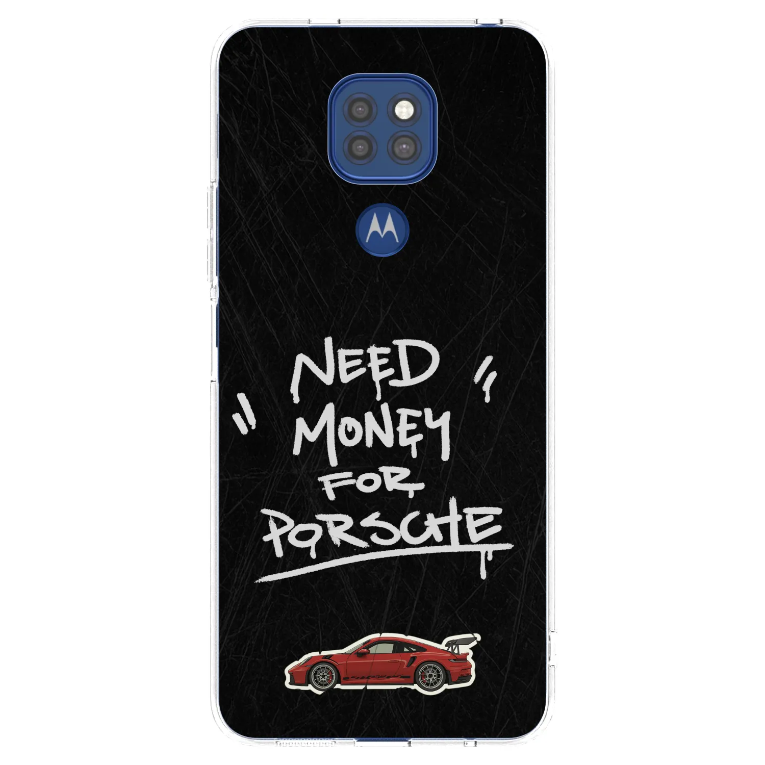 Picasee silikonový průhledný obal pro Motorola Moto G9 Play - Dark Racer