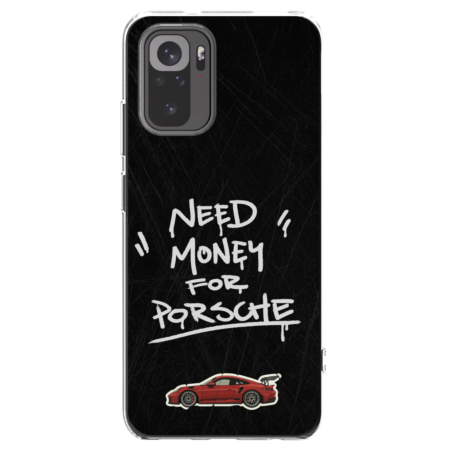 Picasee silikonový průhledný obal pro Xiaomi Redmi Note 10 - Dark Racer