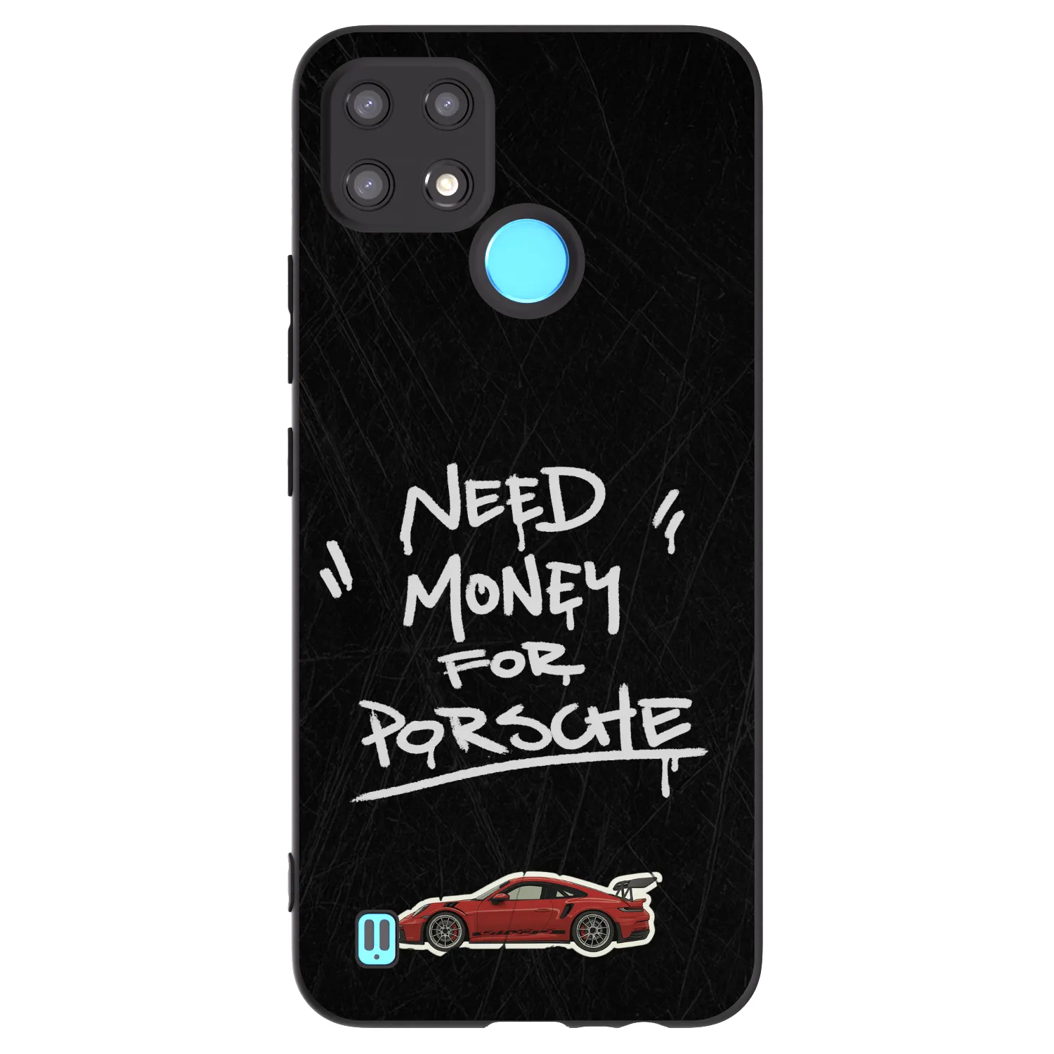 Picasee silikonový černý obal pro Realme C21 - Dark Racer