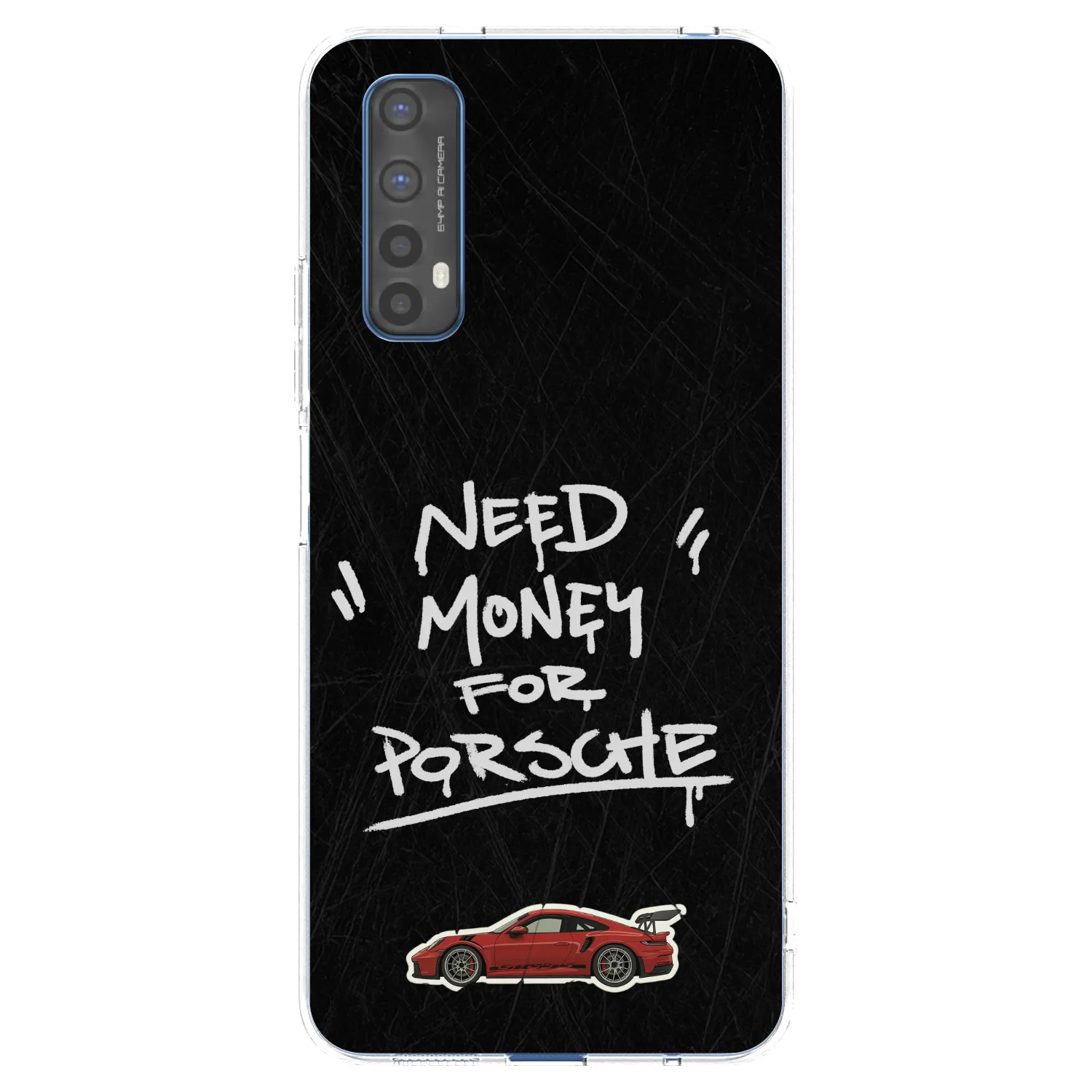 Silikonový průhledný obal pro Realme 7 - Dark Racer