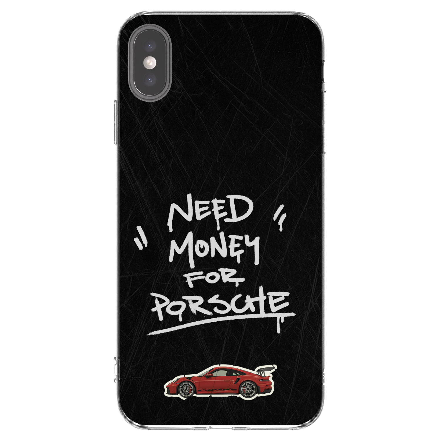 Picasee silikonový průhledný obal pro Apple iPhone XS Max - Dark Racer
