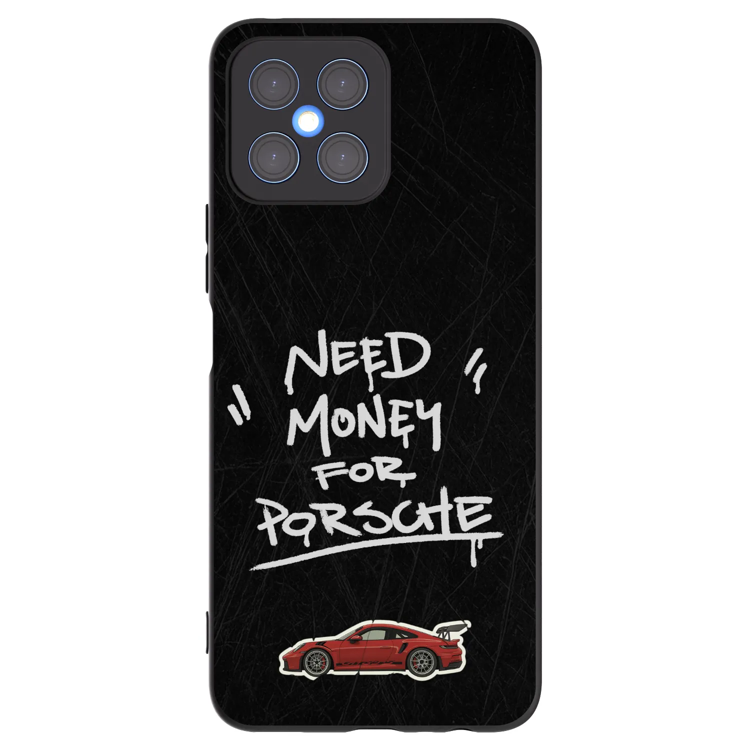 Picasee silikonový černý obal pro Honor X8 4G - Dark Racer