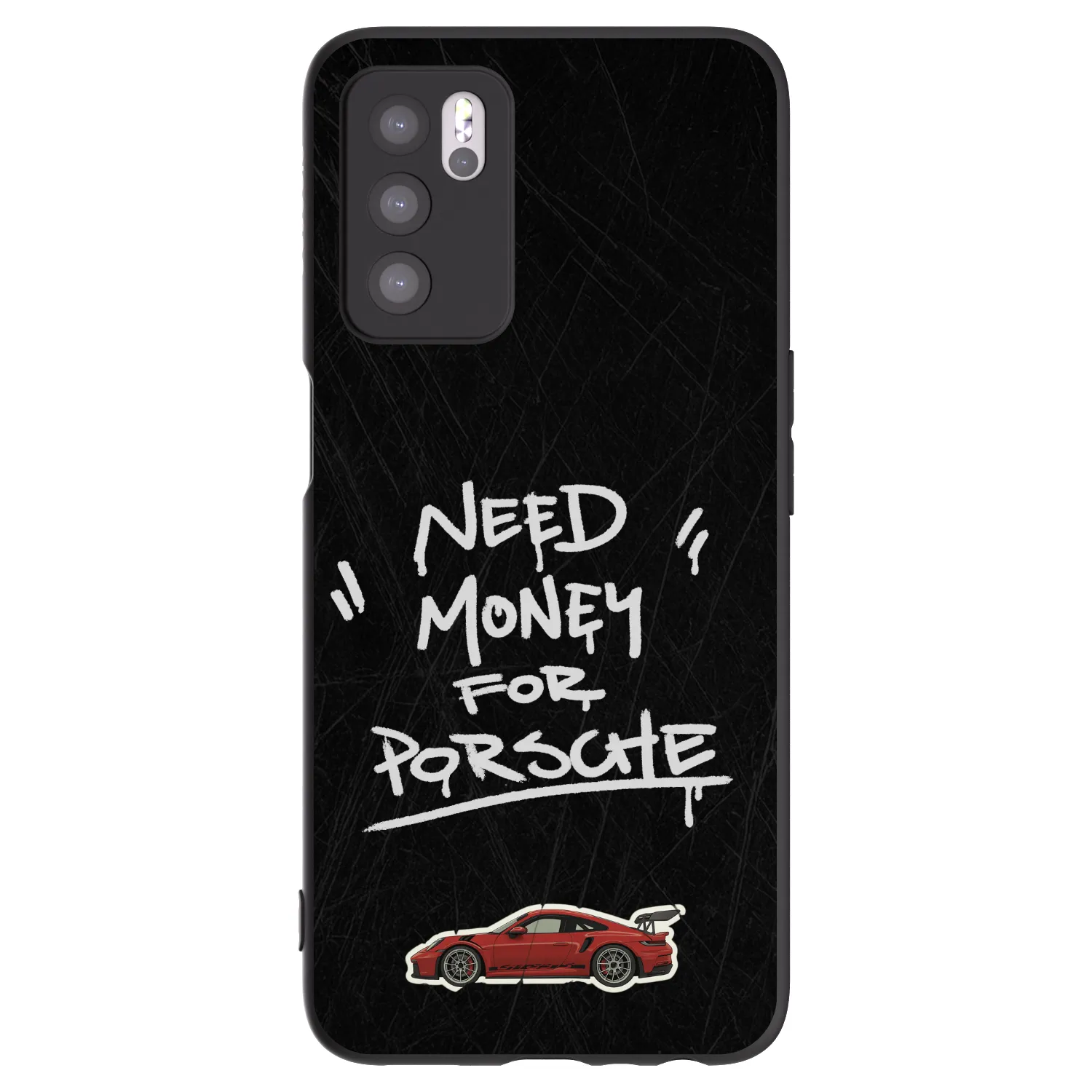 Picasee silikonový černý obal pro OPPO A16s - Dark Racer