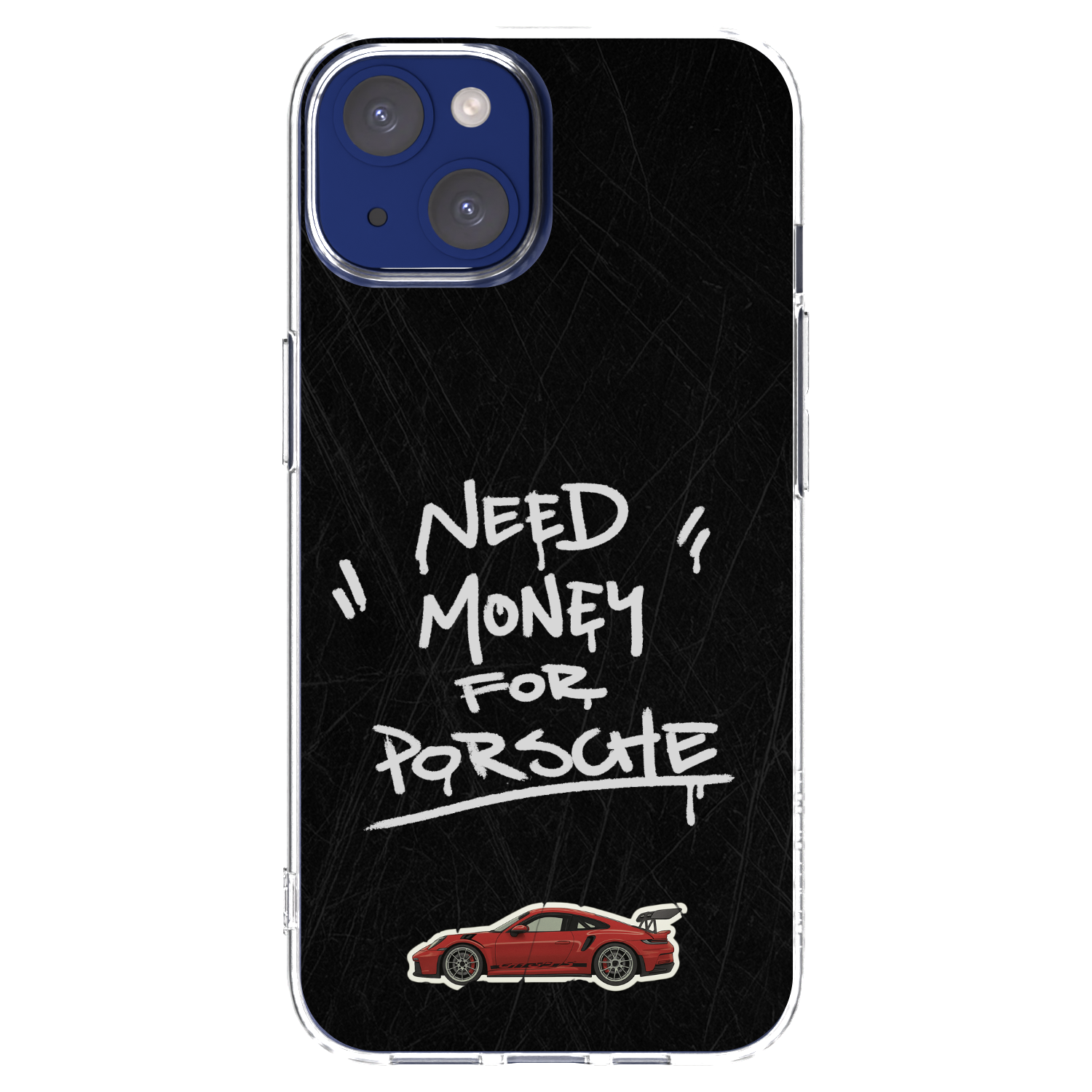 Silikonový průhledný obal pro Apple iPhone 14 - Dark Racer