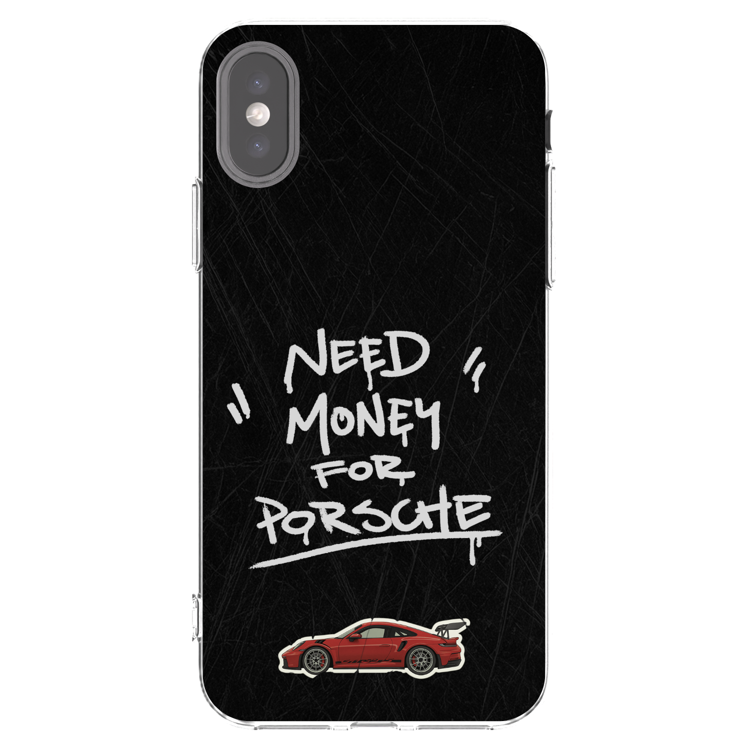 Picasee silikonový průhledný obal pro Apple iPhone X/XS - Dark Racer