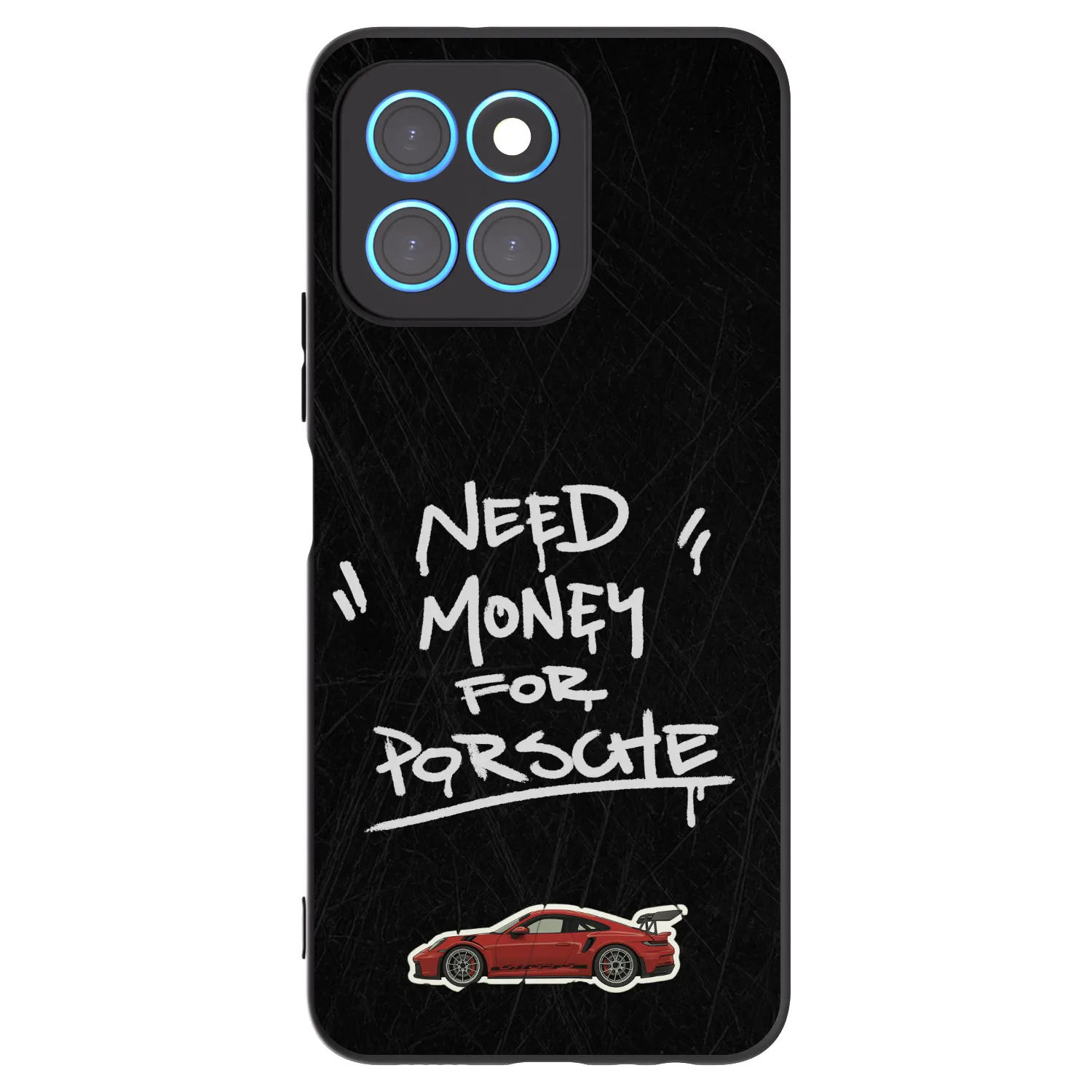 Picasee silikonový černý obal pro Honor X8 5G - Dark Racer