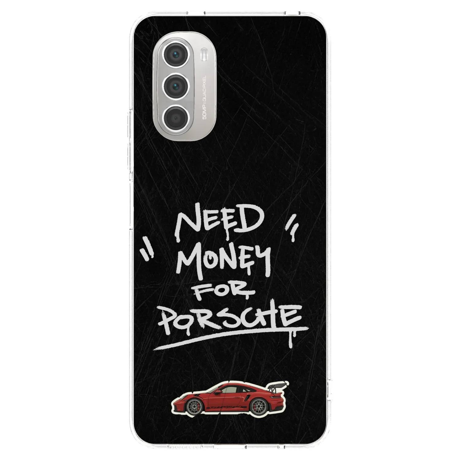 Picasee silikonový průhledný obal pro Motorola Moto G51 - Dark Racer