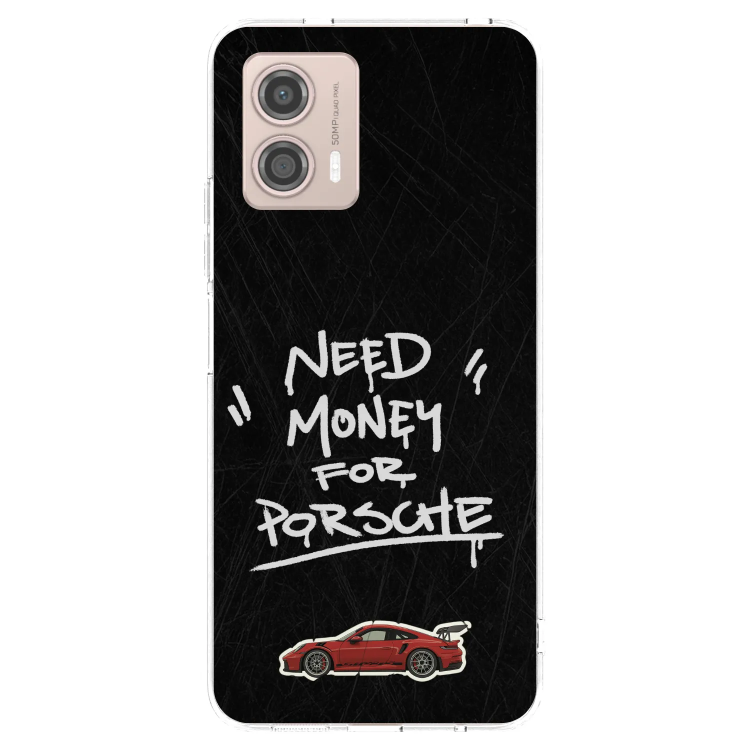 Picasee silikonový průhledný obal pro Motorola Moto G53 5G - Dark Racer