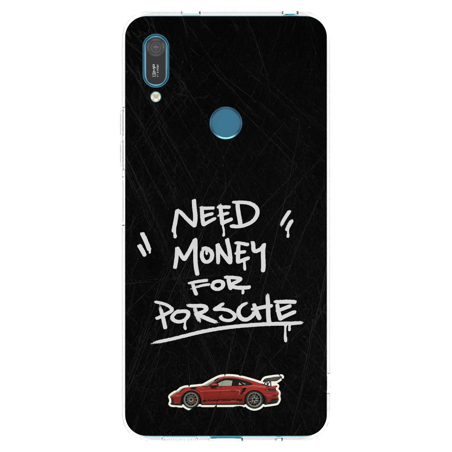 Picasee silikonový průhledný obal pro Huawei Y7 2019 - Dark Racer