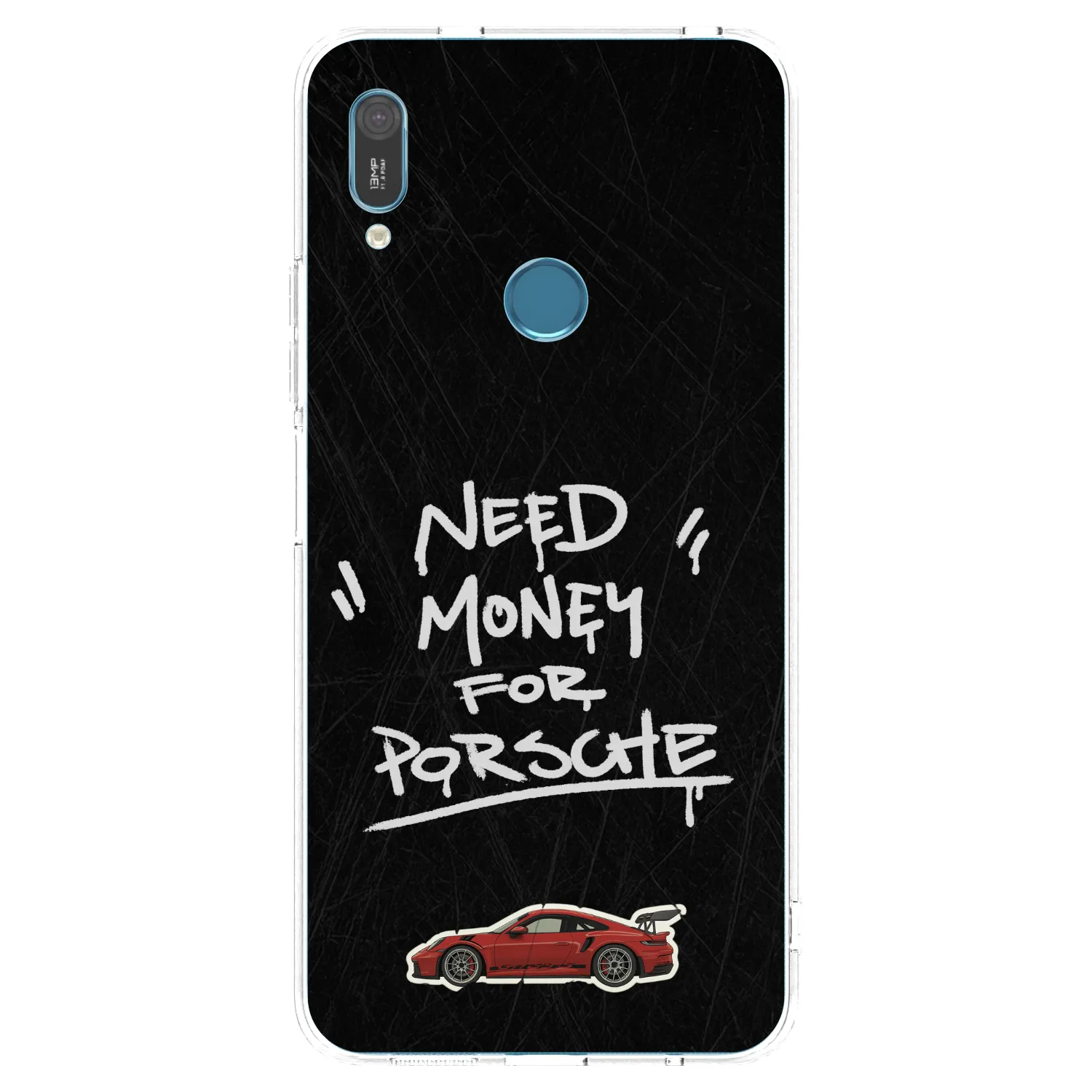 Picasee silikonový průhledný obal pro Huawei Y6 2019 - Dark Racer