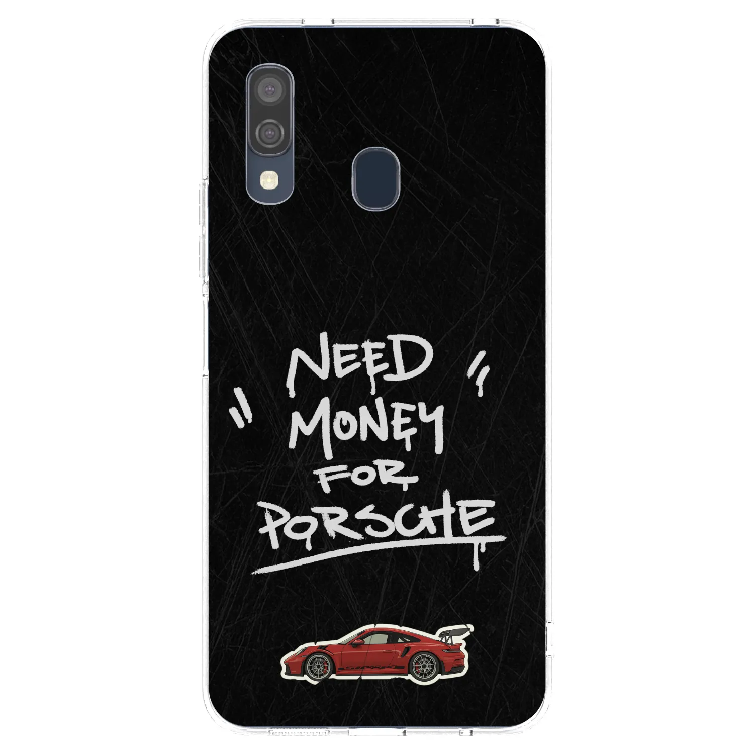 Picasee silikonový průhledný obal pro Samsung Galaxy A40 A405F - Dark Racer