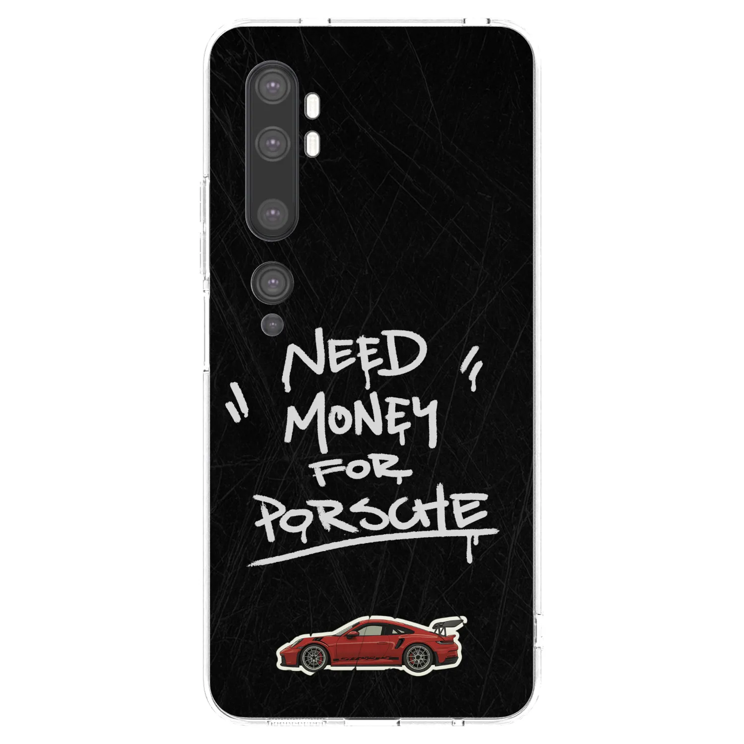 Picasee silikonový průhledný obal pro Xiaomi Mi Note 10 (Pro) - Dark Racer