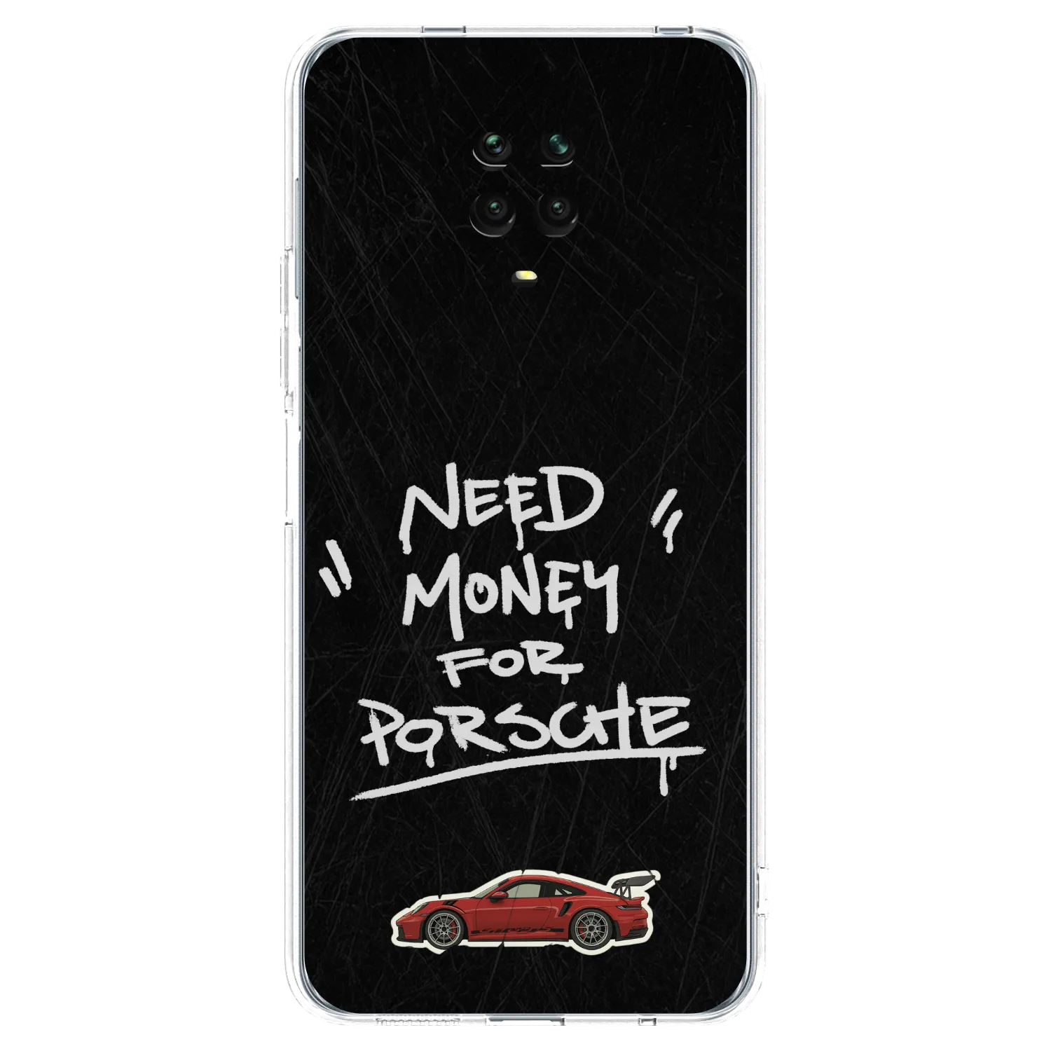 Picasee silikonový průhledný obal pro Xiaomi Redmi Note 9 Pro - Dark Racer