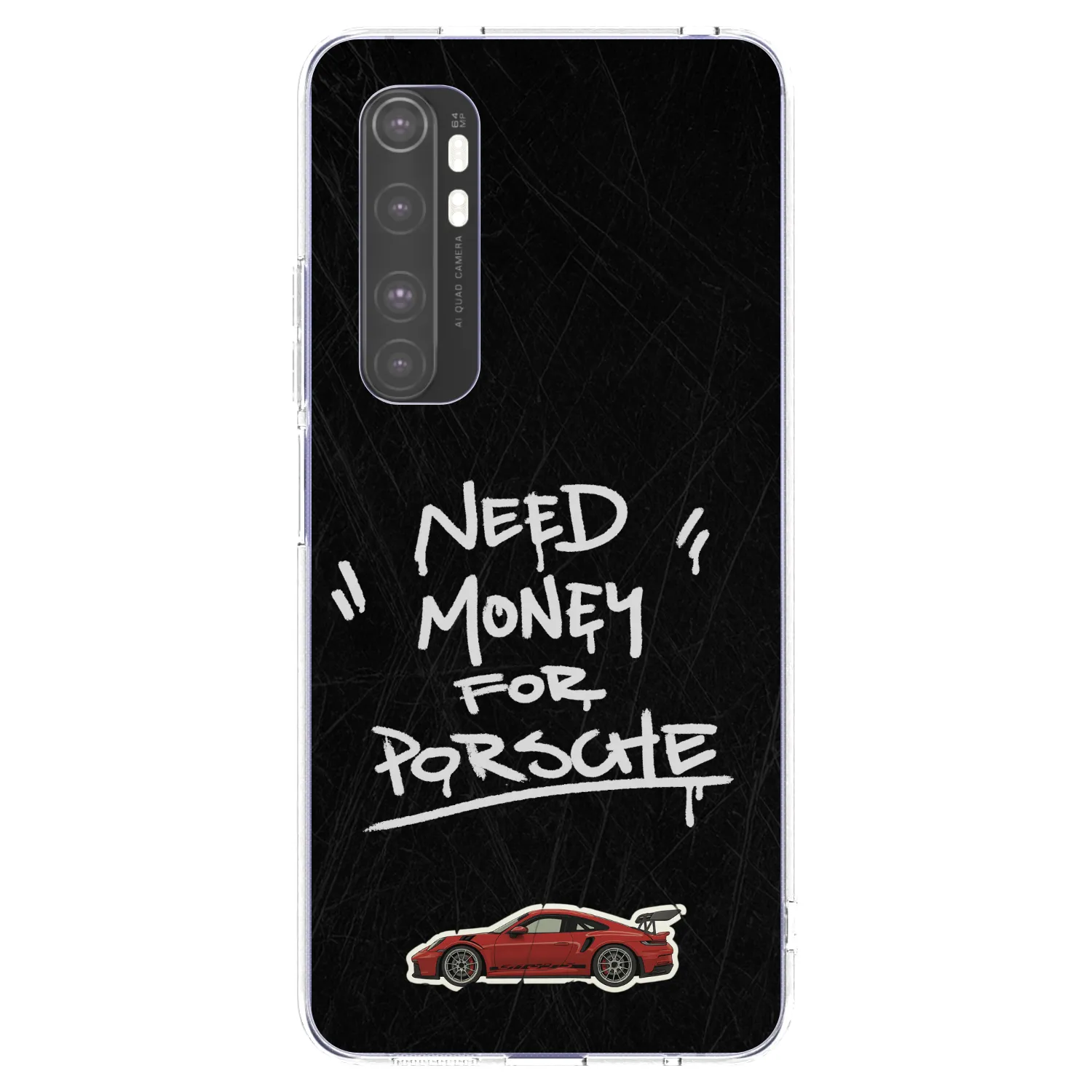 Picasee silikonový průhledný obal pro Xiaomi Mi Note 10 Lite - Dark Racer