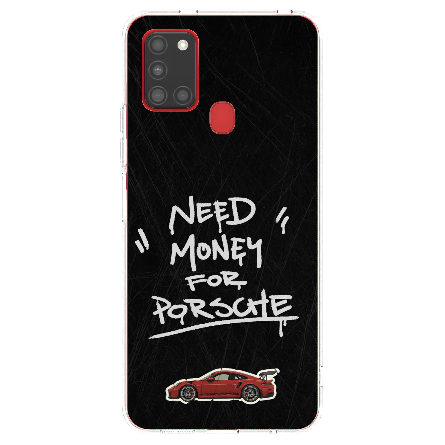 Picasee silikonový průhledný obal pro Samsung Galaxy A21s - Dark Racer